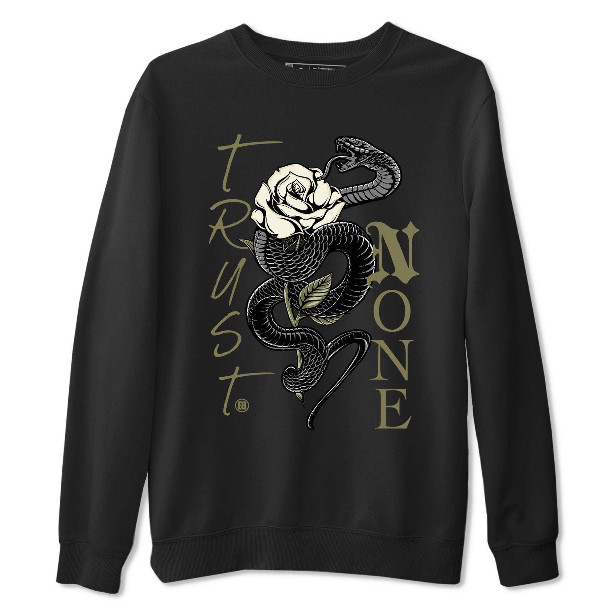 Trust None snkmatch Tee - Air Jordan 4 Medium Olive