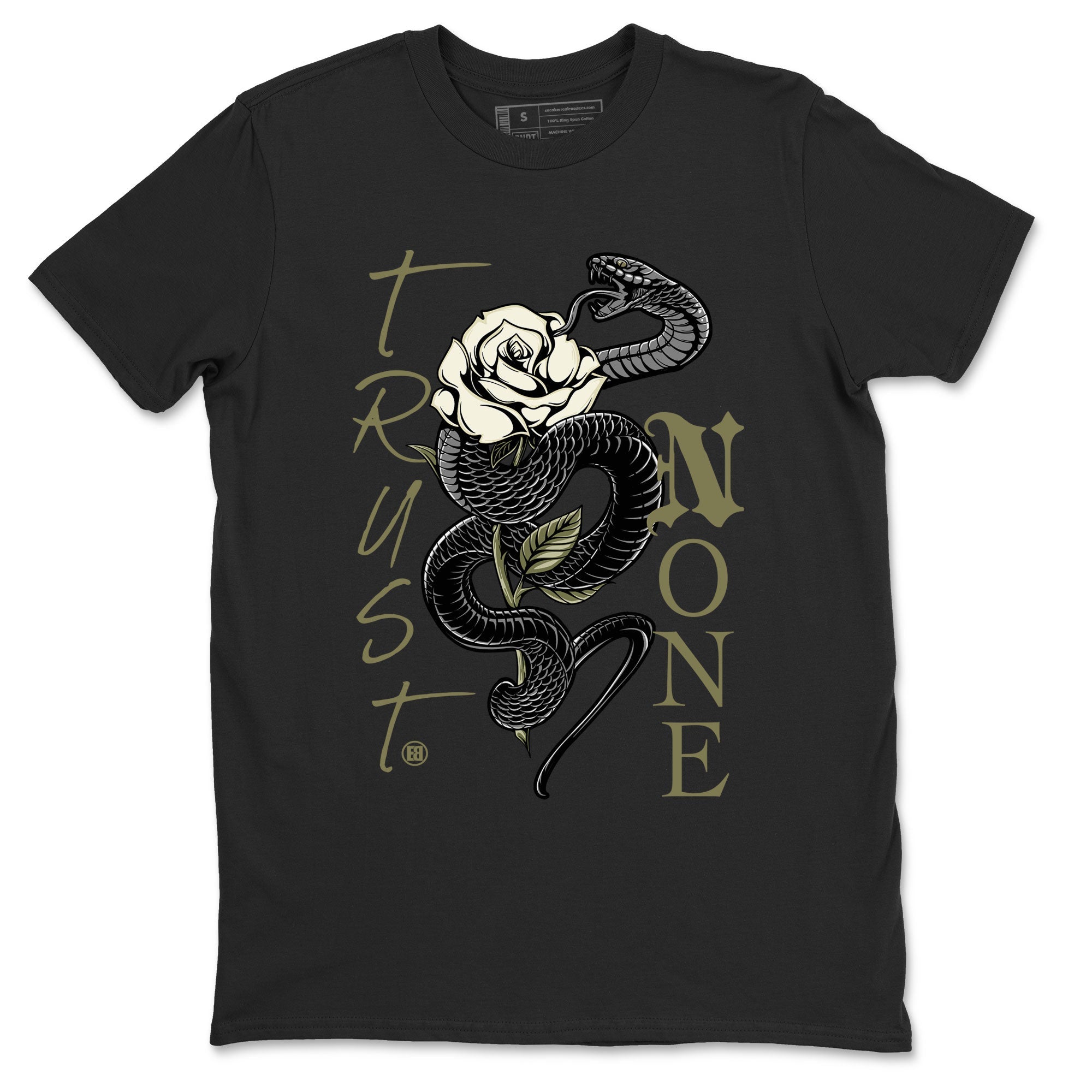 Trust None snkmatch Tee - Air Jordan 4 Medium Olive
