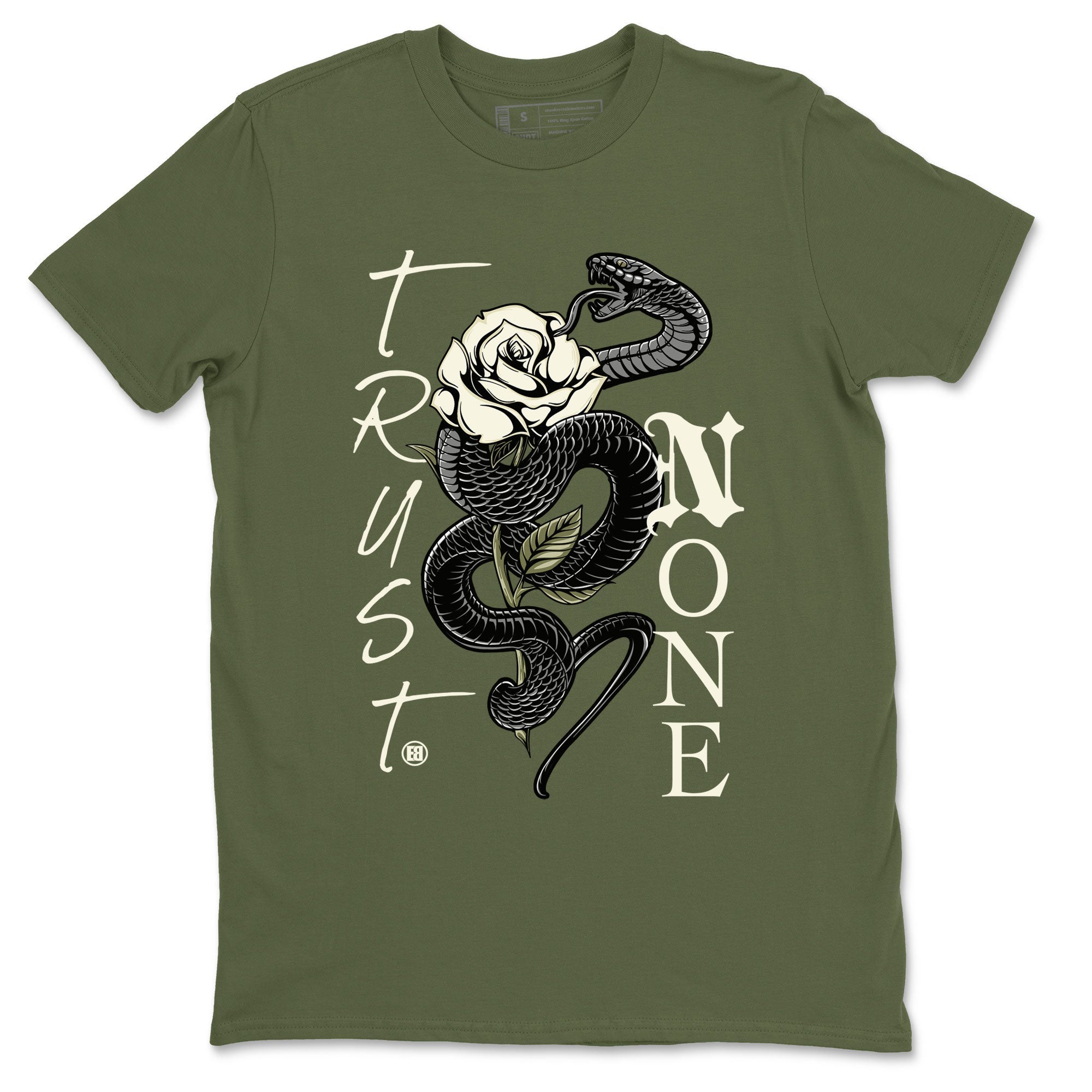 Trust None snkmatch Tee - Air Jordan 4 Medium Olive