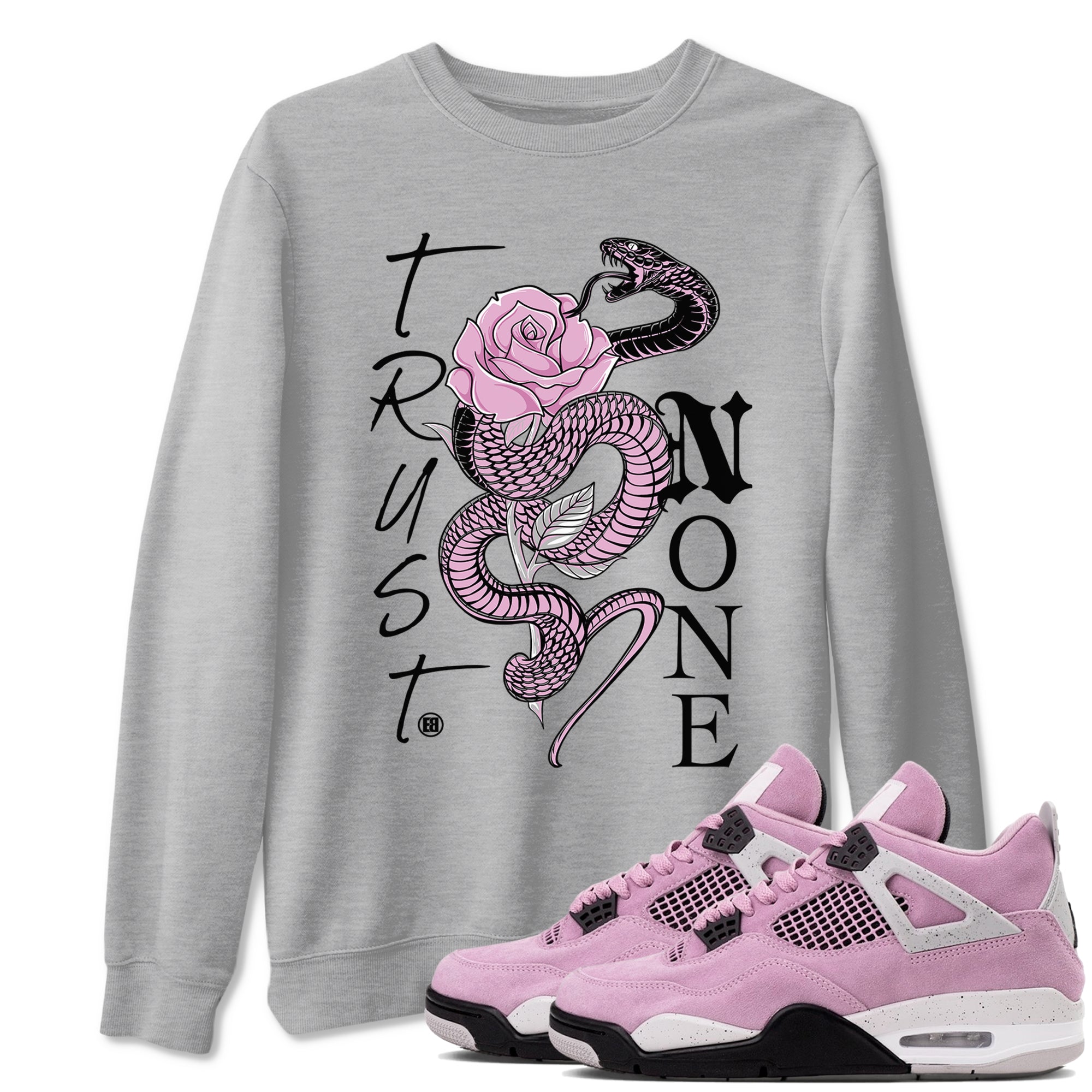 Trust None snkmatch Tees - Air Jordan 4 Orchid