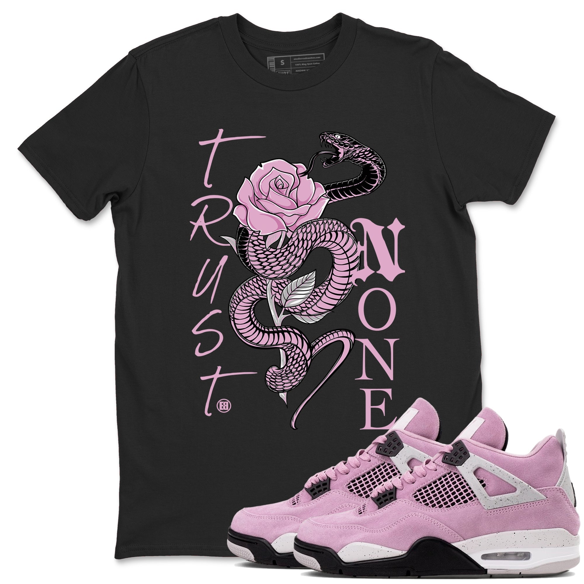Trust None snkmatch Tees - Air Jordan 4 Orchid