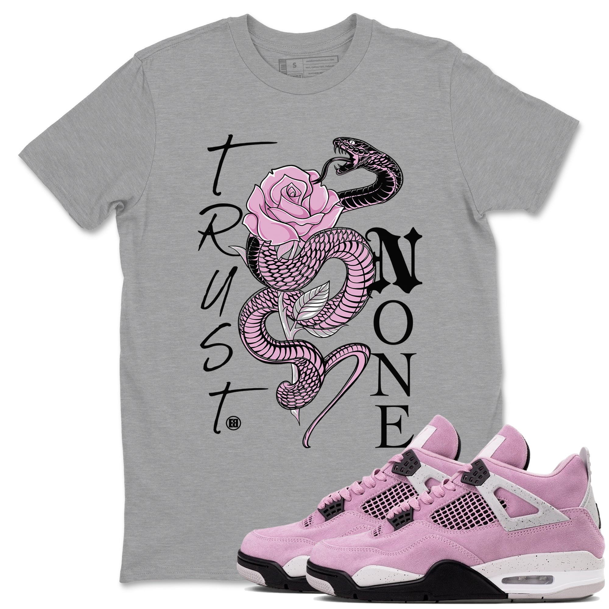Trust None snkmatch Tees - Air Jordan 4 Orchid