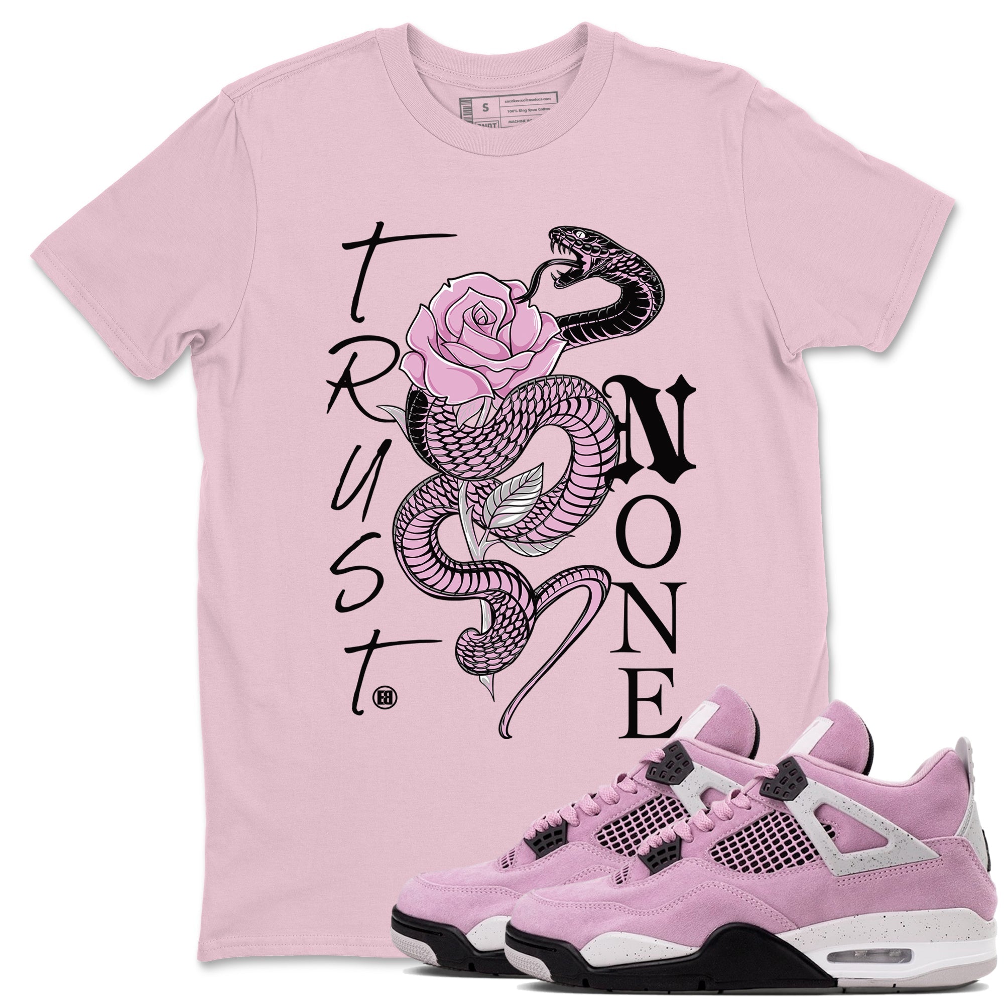 Trust None snkmatch Tees - Air Jordan 4 Orchid