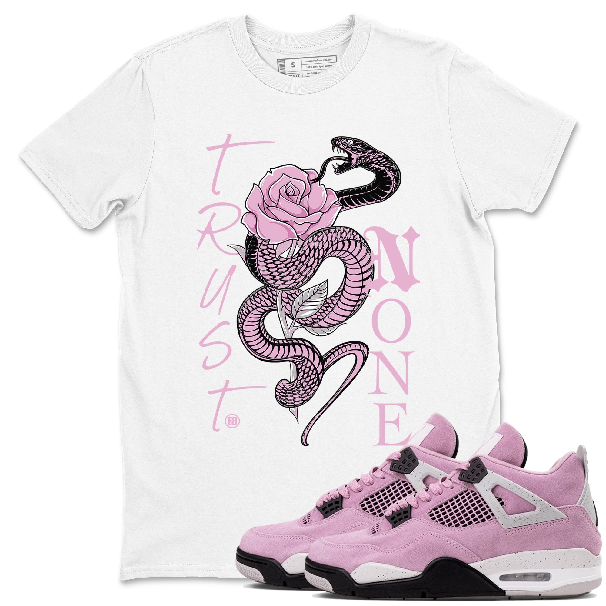 Trust None snkmatch Tees - Air Jordan 4 Orchid