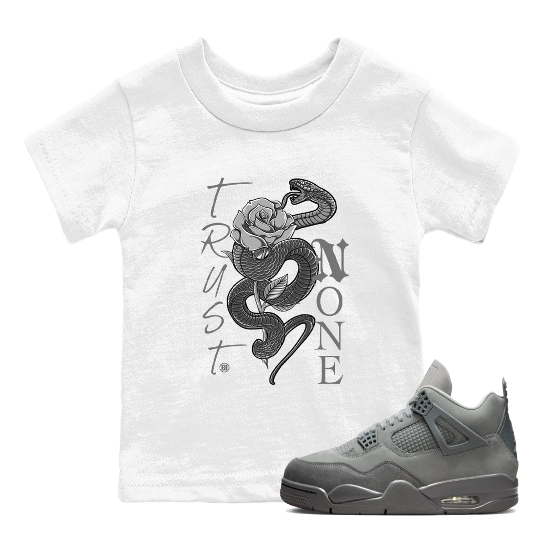 Trust None snkmatch Tees Kids - Air Jordan 4 Wet Cement