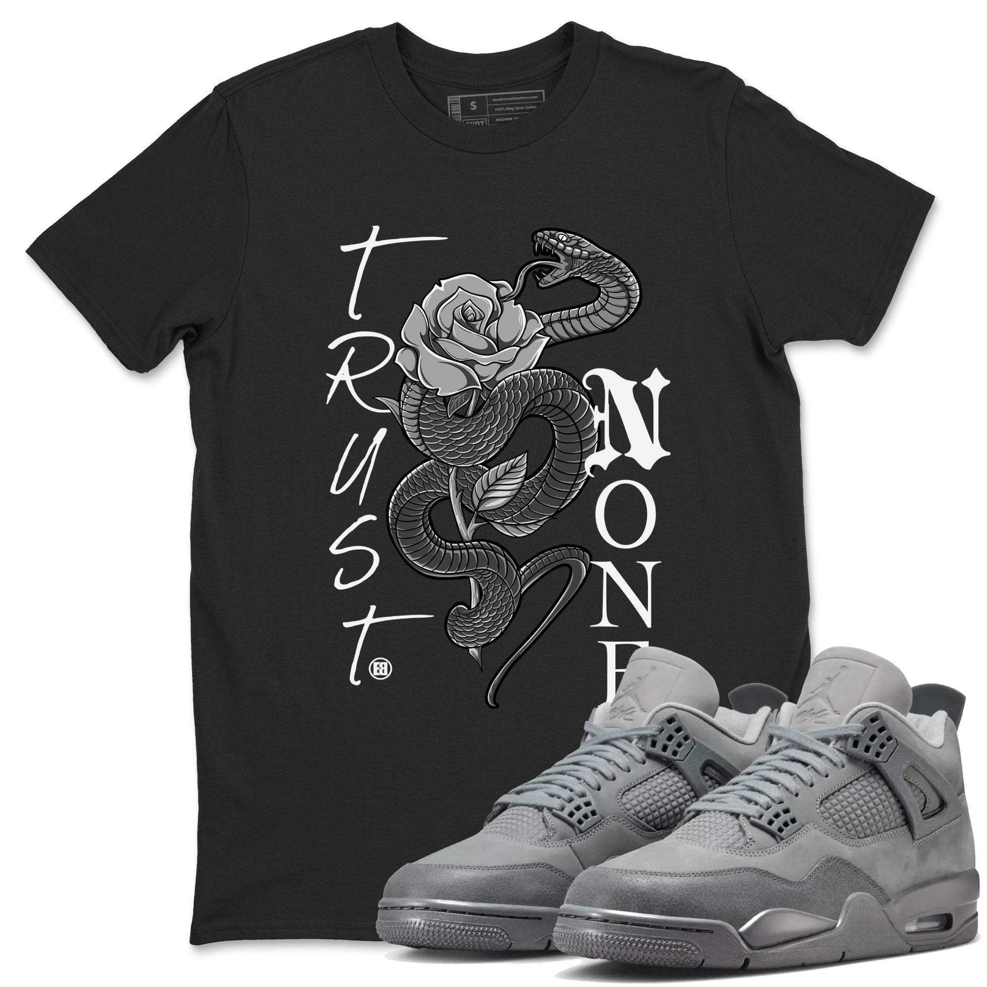 Trust None snkmatch Tees - Air Jordan 4 Wet Cement