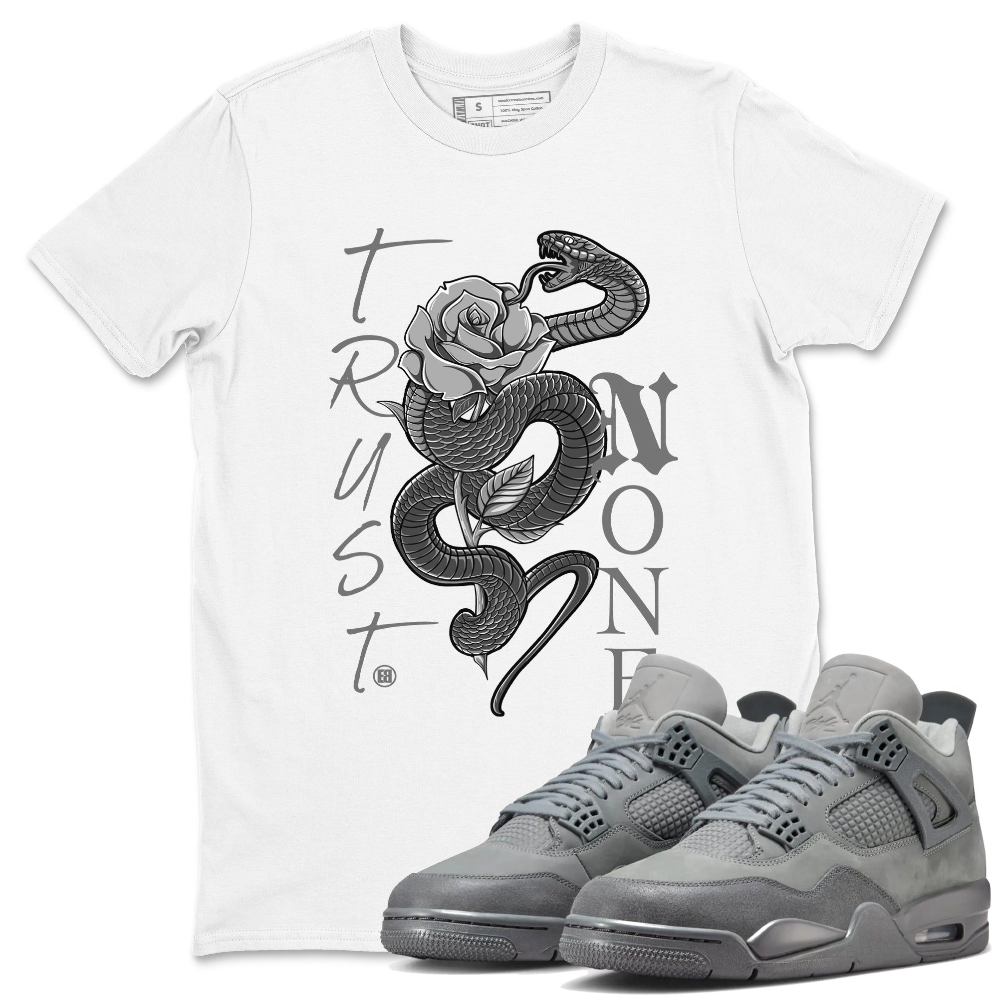 Trust None snkmatch Tees - Air Jordan 4 Wet Cement
