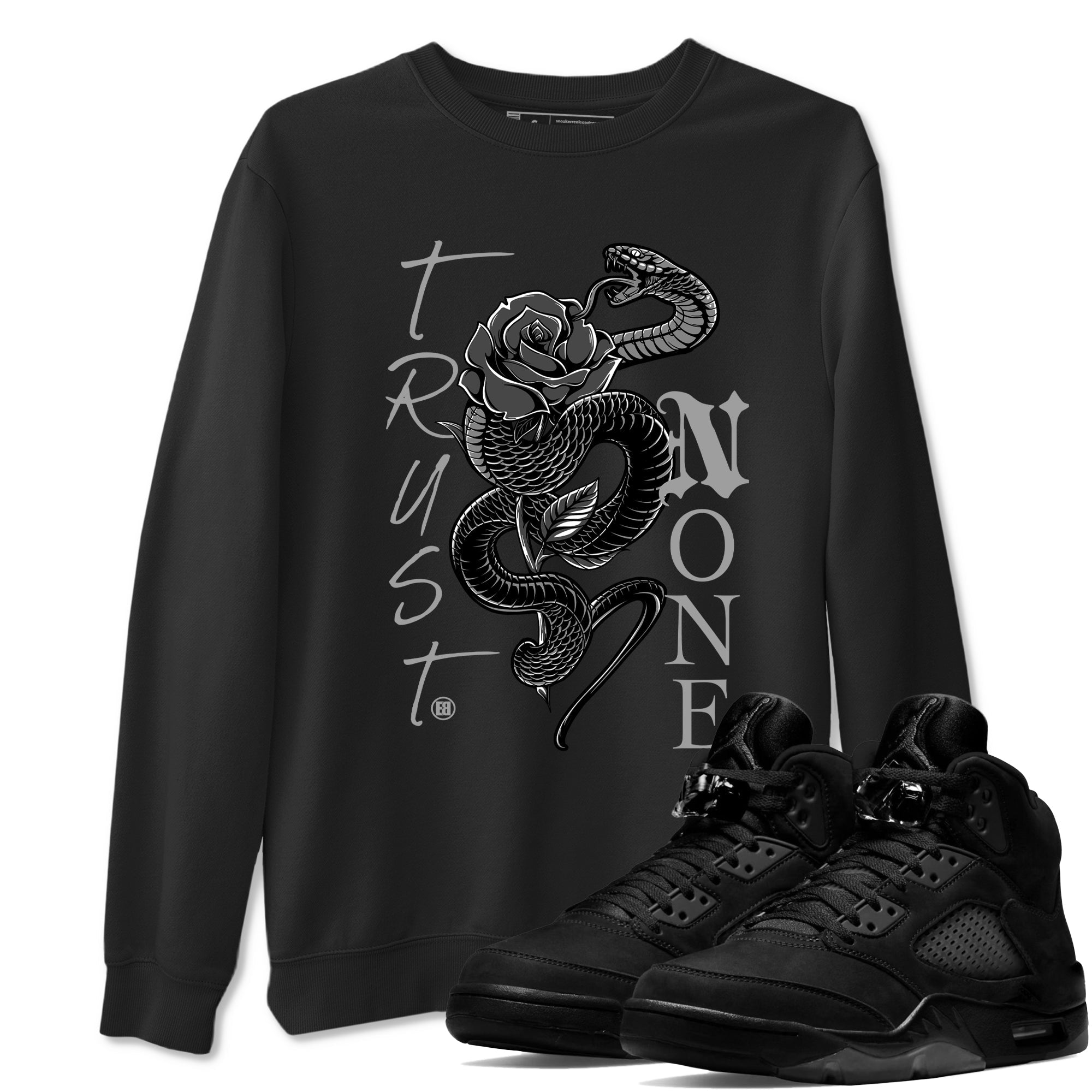 Trust None snkmatch Tees - Air Jordan 5 Black Cat