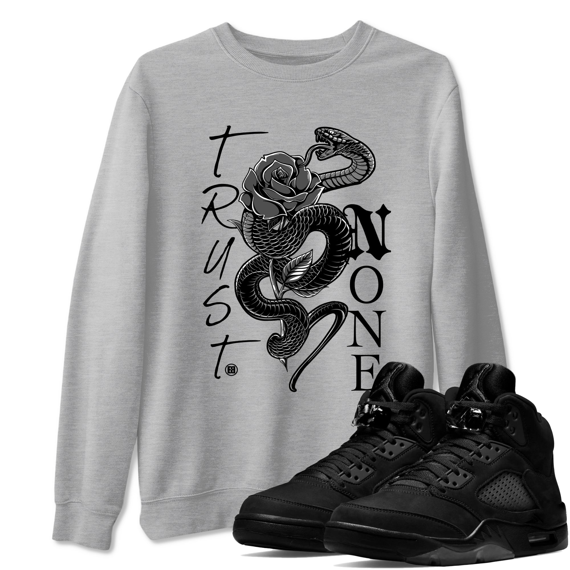 Trust None snkmatch Tees - Air Jordan 5 Black Cat