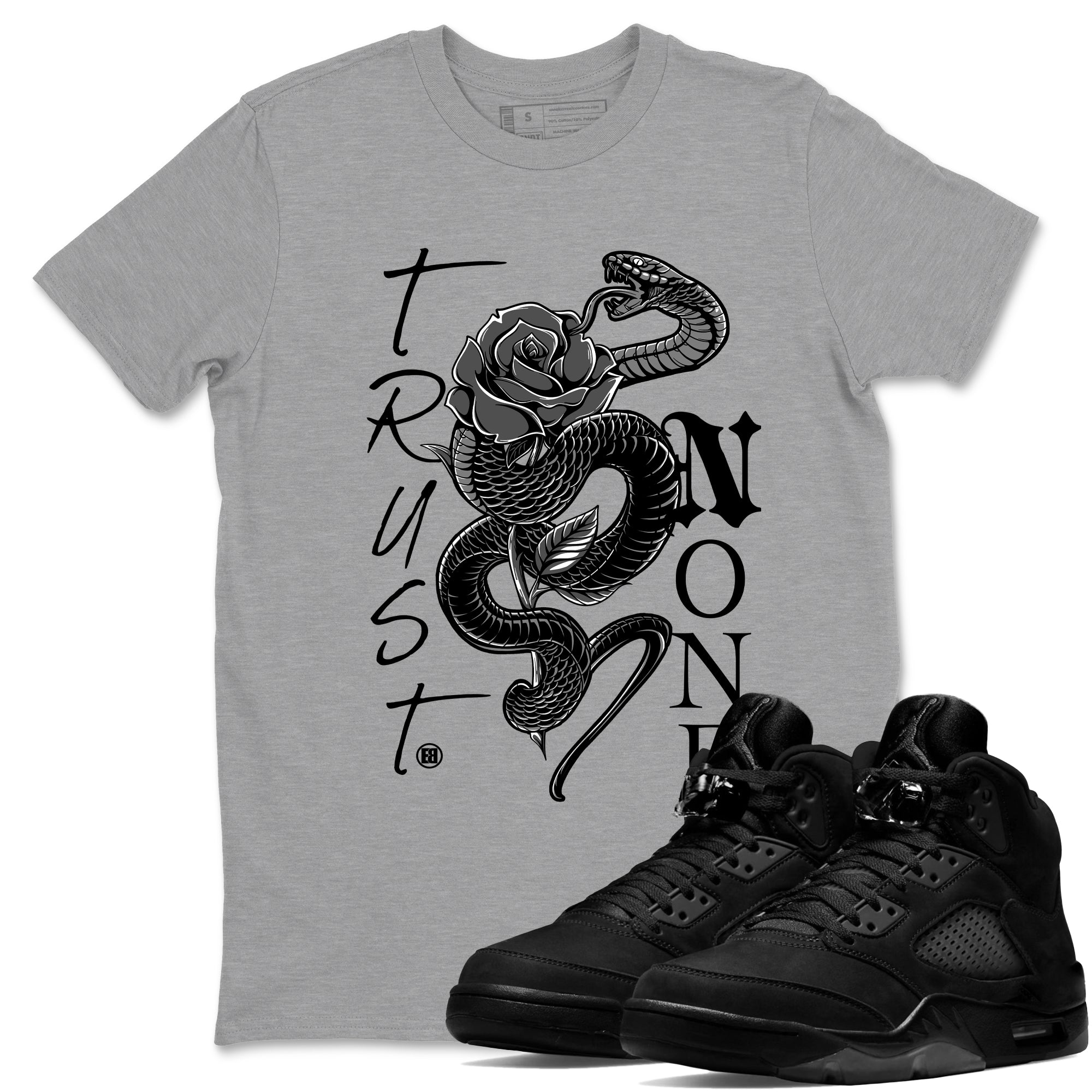 Trust None snkmatch Tees - Air Jordan 5 Black Cat