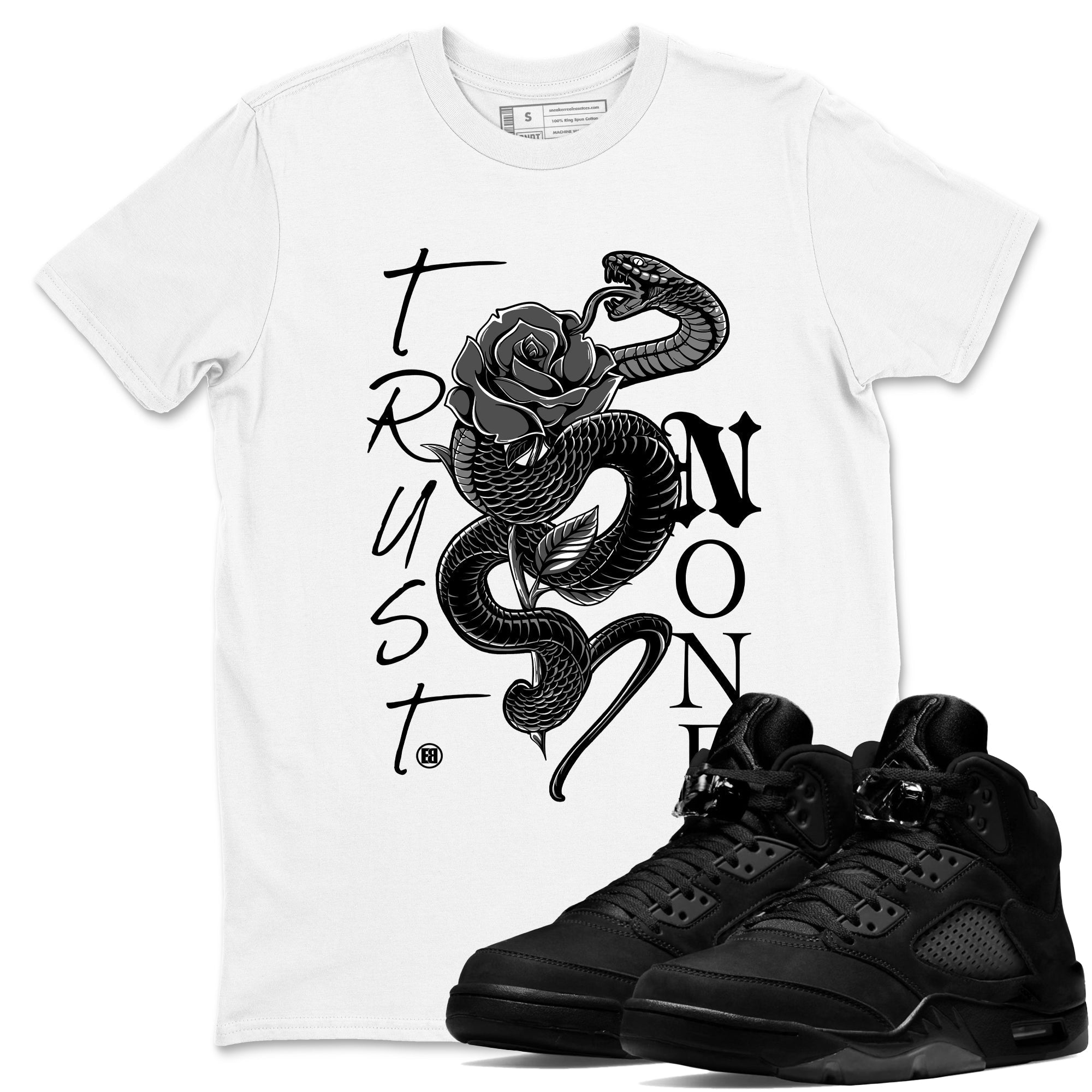 Trust None snkmatch Tees - Air Jordan 5 Black Cat