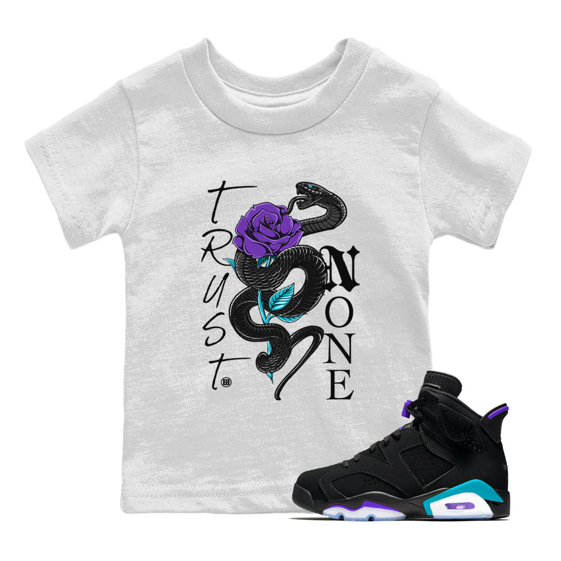 Trust None Kids Tops - Air Jordan 6 Aqua