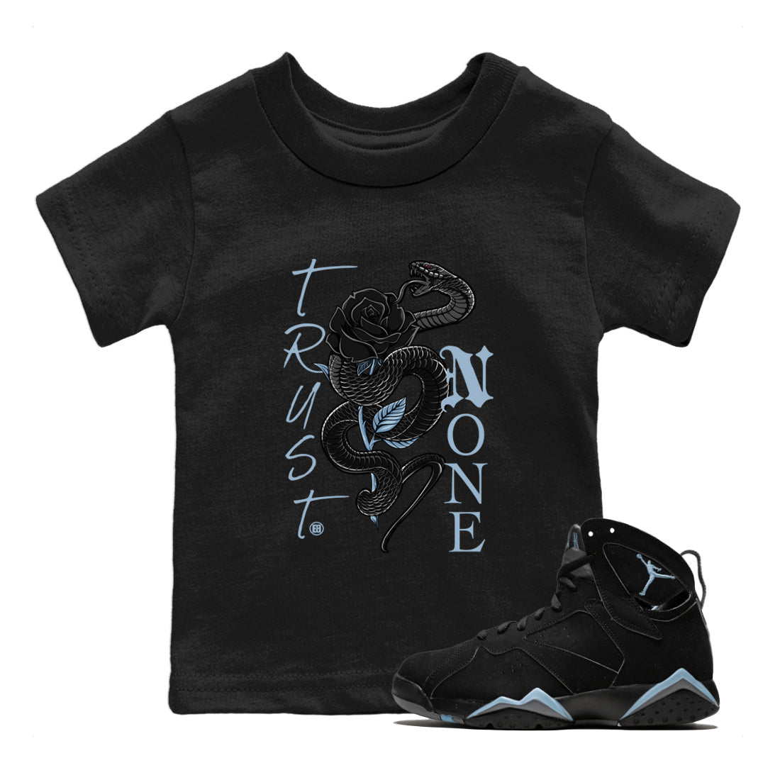 Trust None Kids Tops - Air Jordan 7 Chambray
