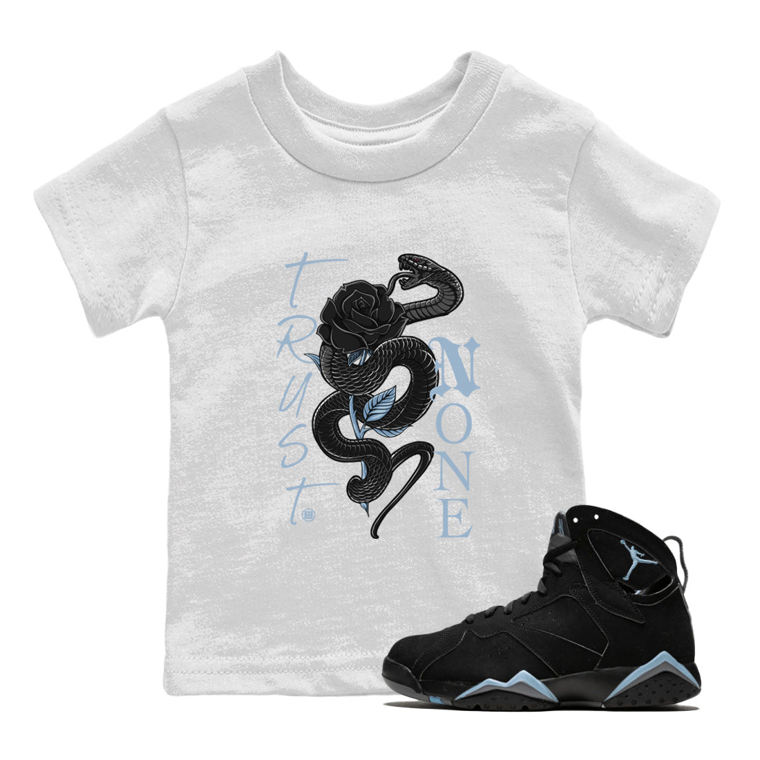 Trust None Kids Tops - Air Jordan 7 Chambray