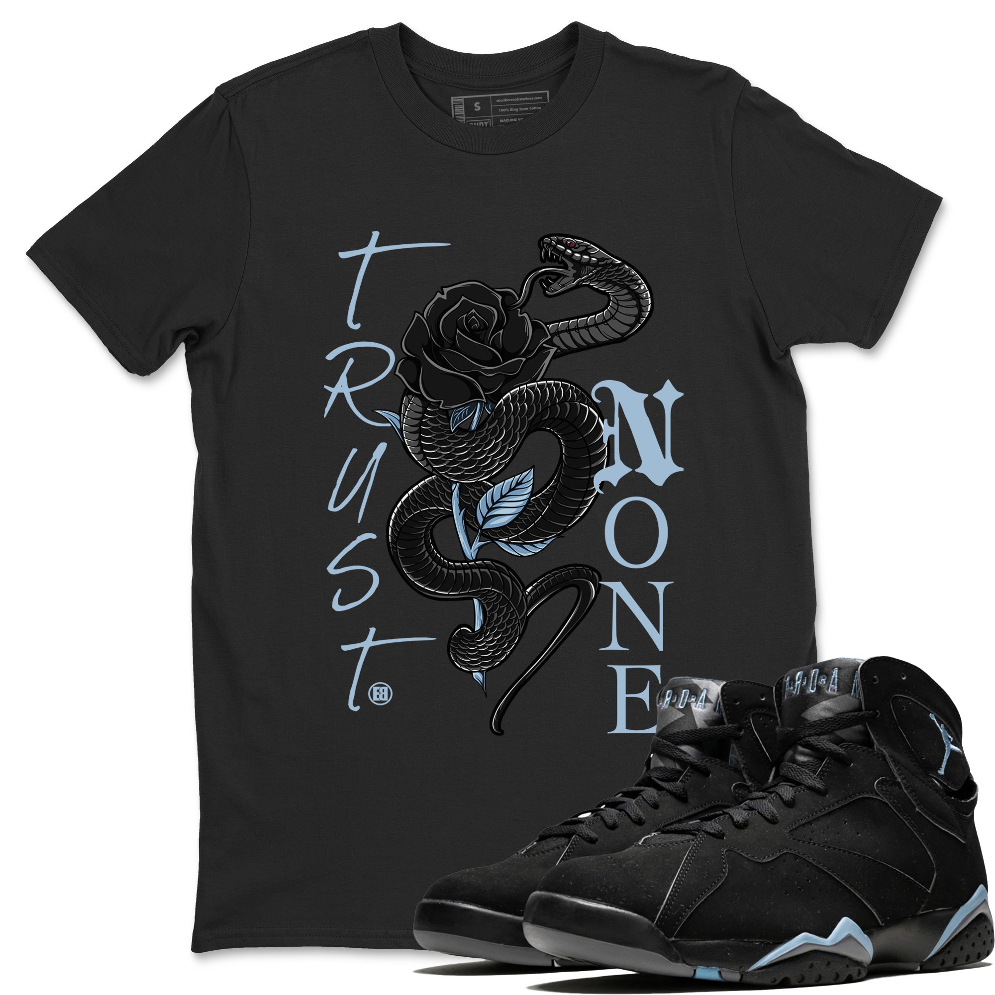 Trust None Unisex Tops - Air Jordan 7 Chambray