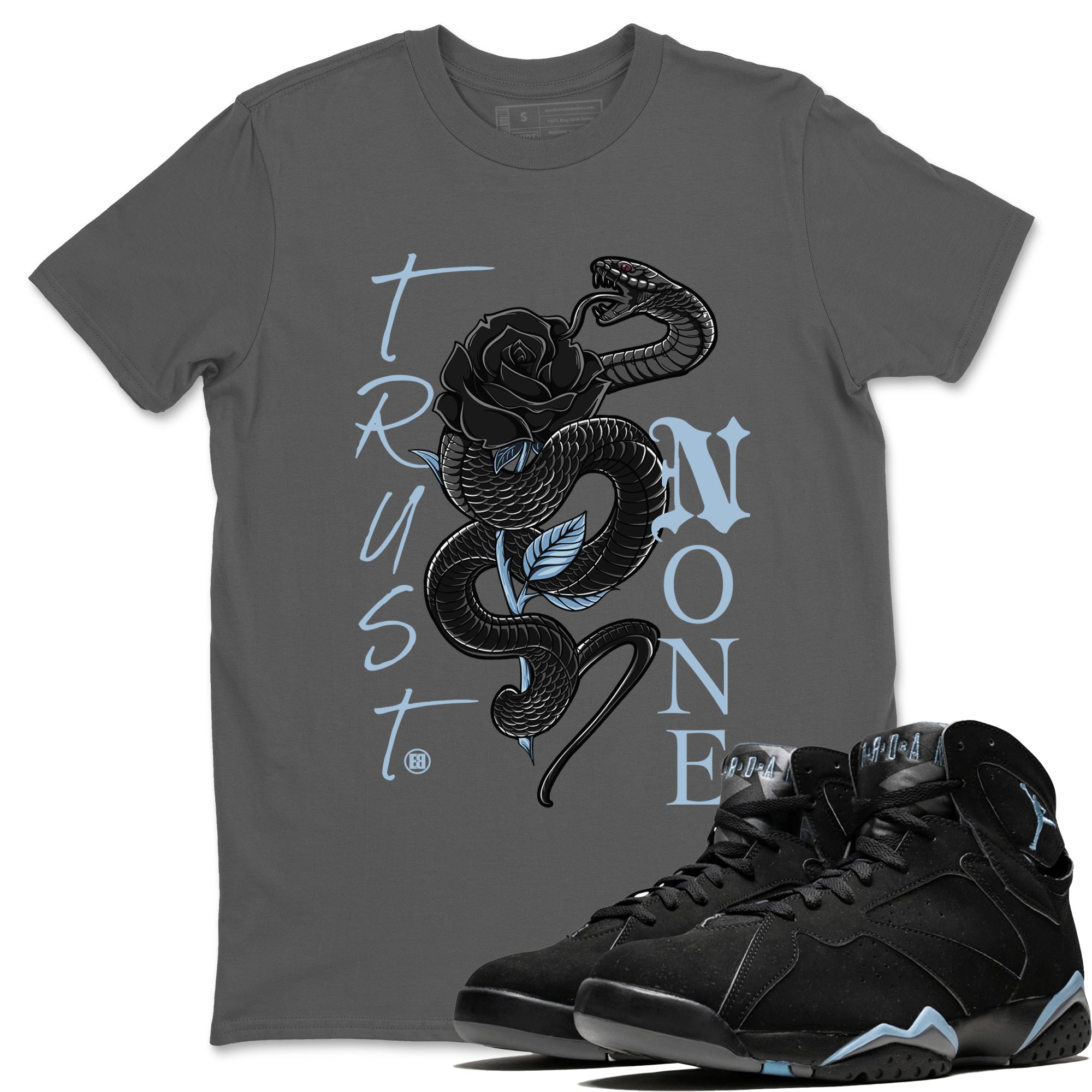 Trust None Unisex Tops - Air Jordan 7 Chambray