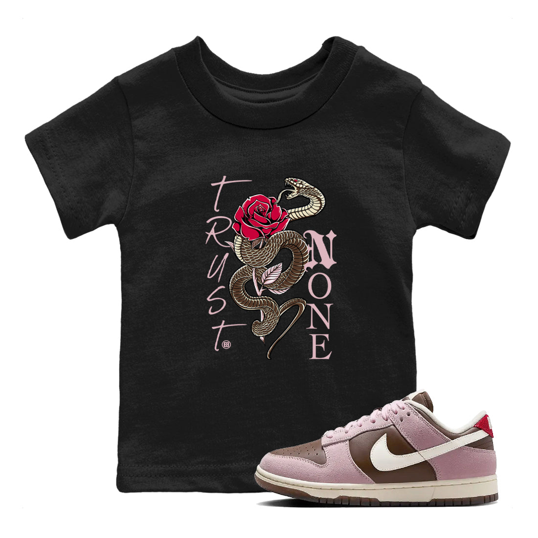 Trust None snkmatch Tees Kids - Dunk Cacao Wow And Pink Foam