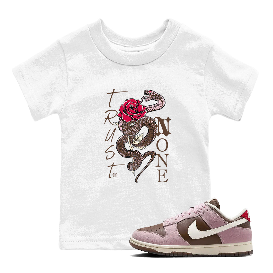 Trust None snkmatch Tees Kids - Dunk Cacao Wow And Pink Foam