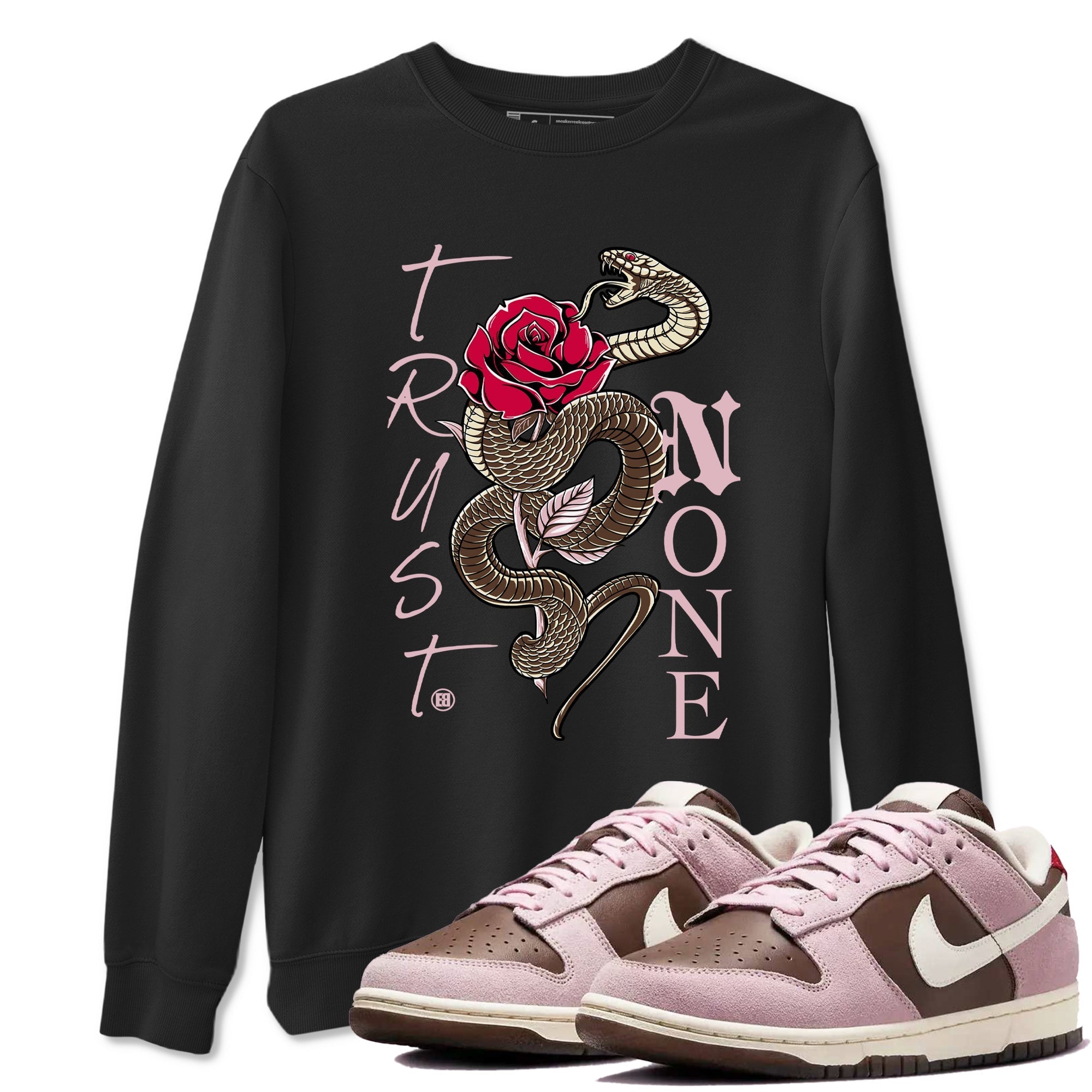 Trust None snkmatch Tees - Dunk Cacao Wow And Pink Foam