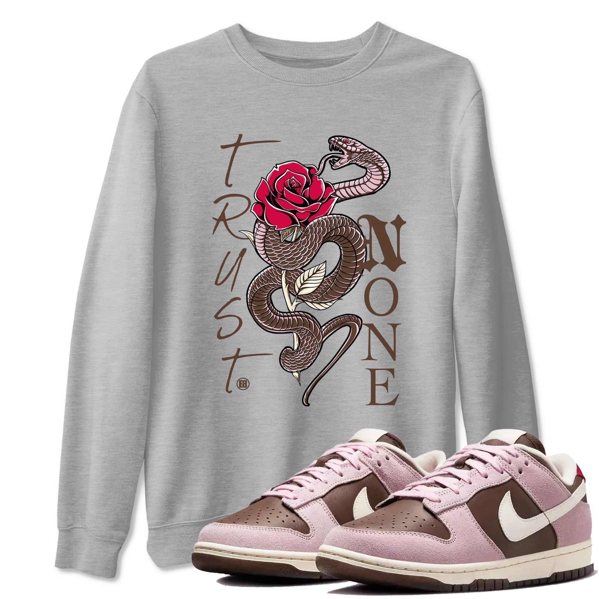 Trust None snkmatch Tees - Dunk Cacao Wow And Pink Foam