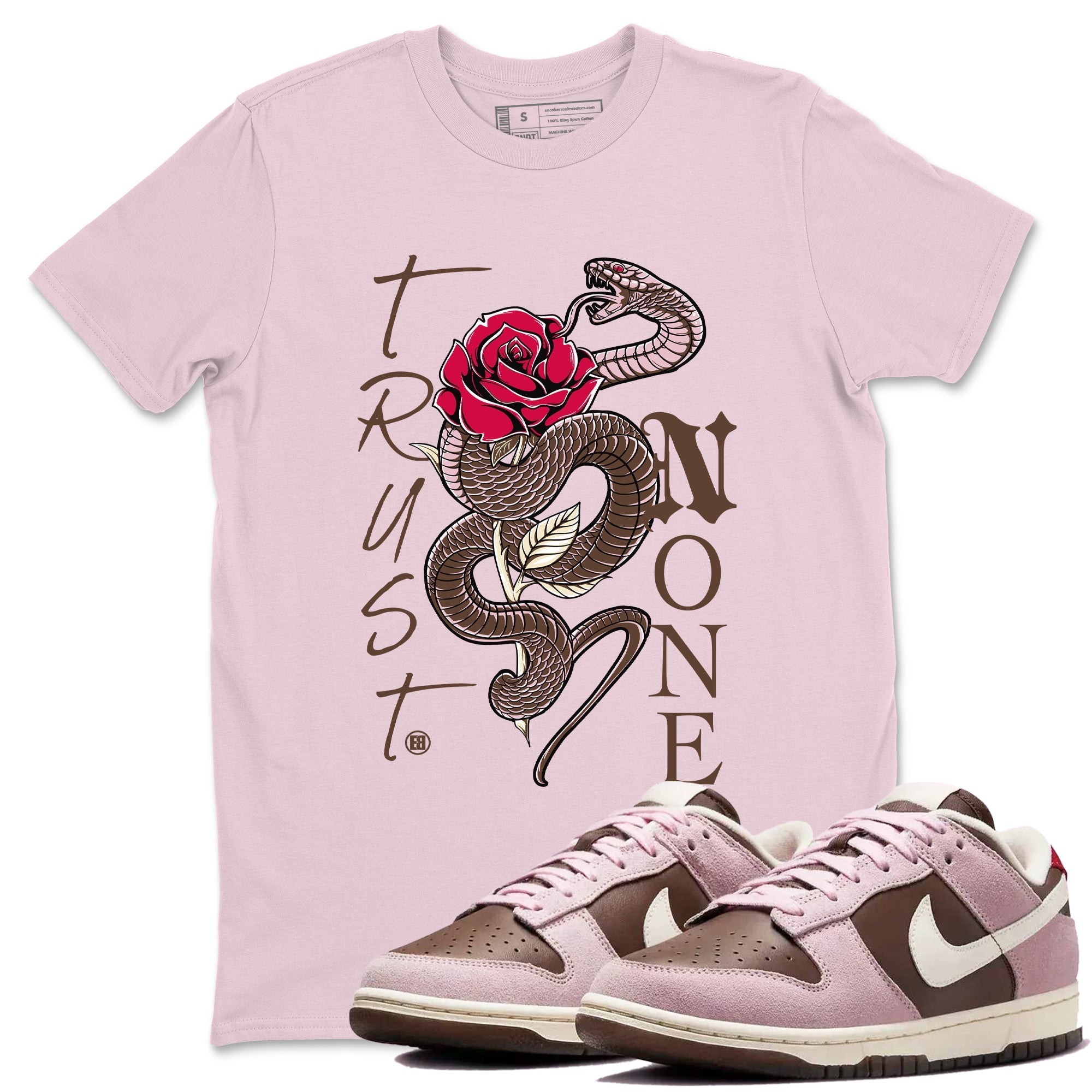 Trust None snkmatch Tees - Dunk Cacao Wow And Pink Foam