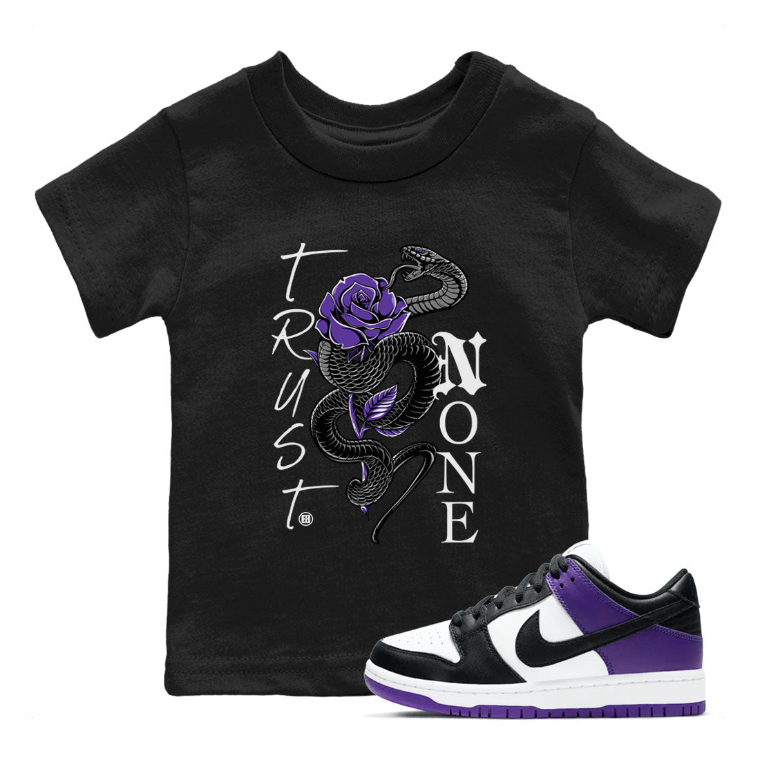 Trust None snkmatch Tees Kids - Dunk Low Court Purple