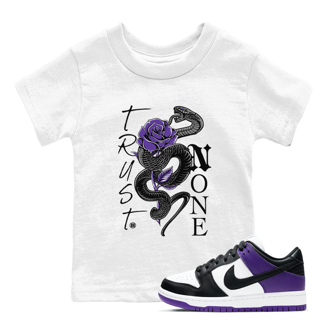 Trust None snkmatch Tees Kids - Dunk Low Court Purple