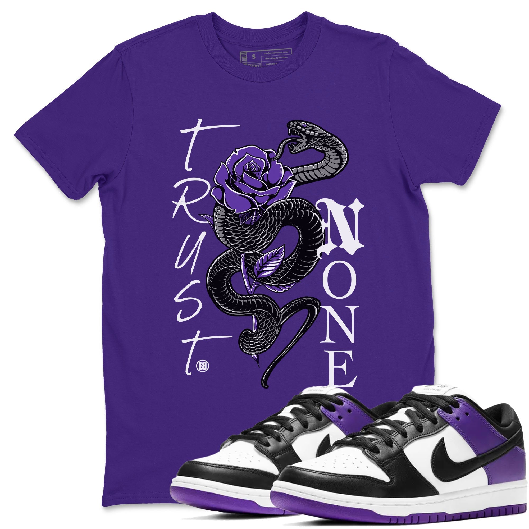 Trust None snkmatch Tees - Dunk Low Court Purple