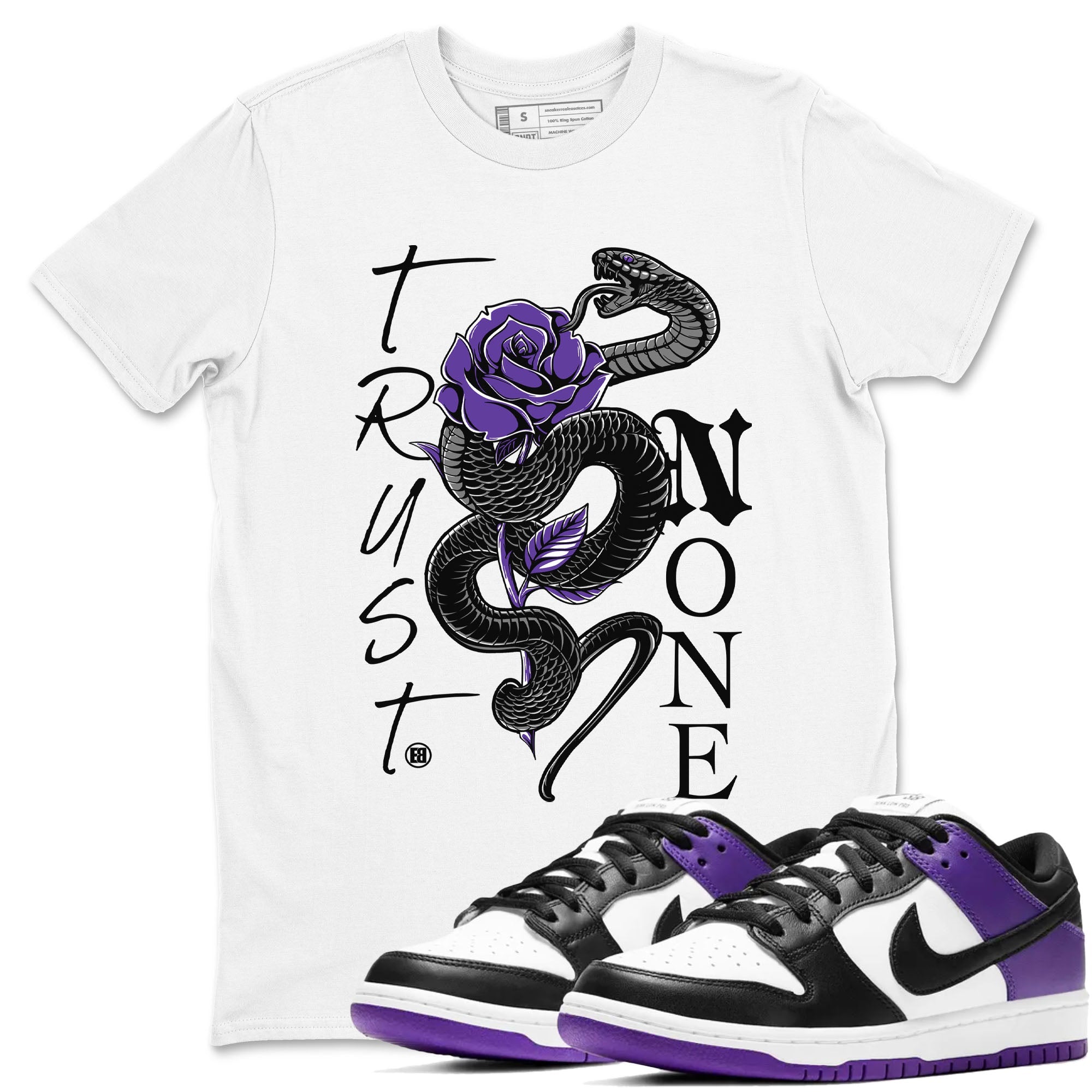 Trust None snkmatch Tees - Dunk Low Court Purple
