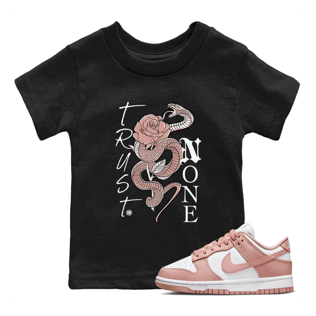 Trust None snkmatch Tee Kids - Dunk Rose Whisper