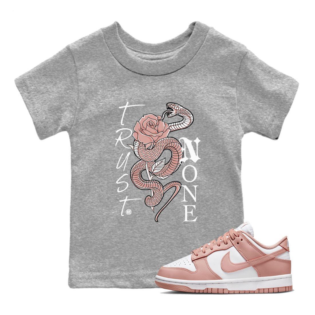 Trust None snkmatch Tee Kids - Dunk Rose Whisper