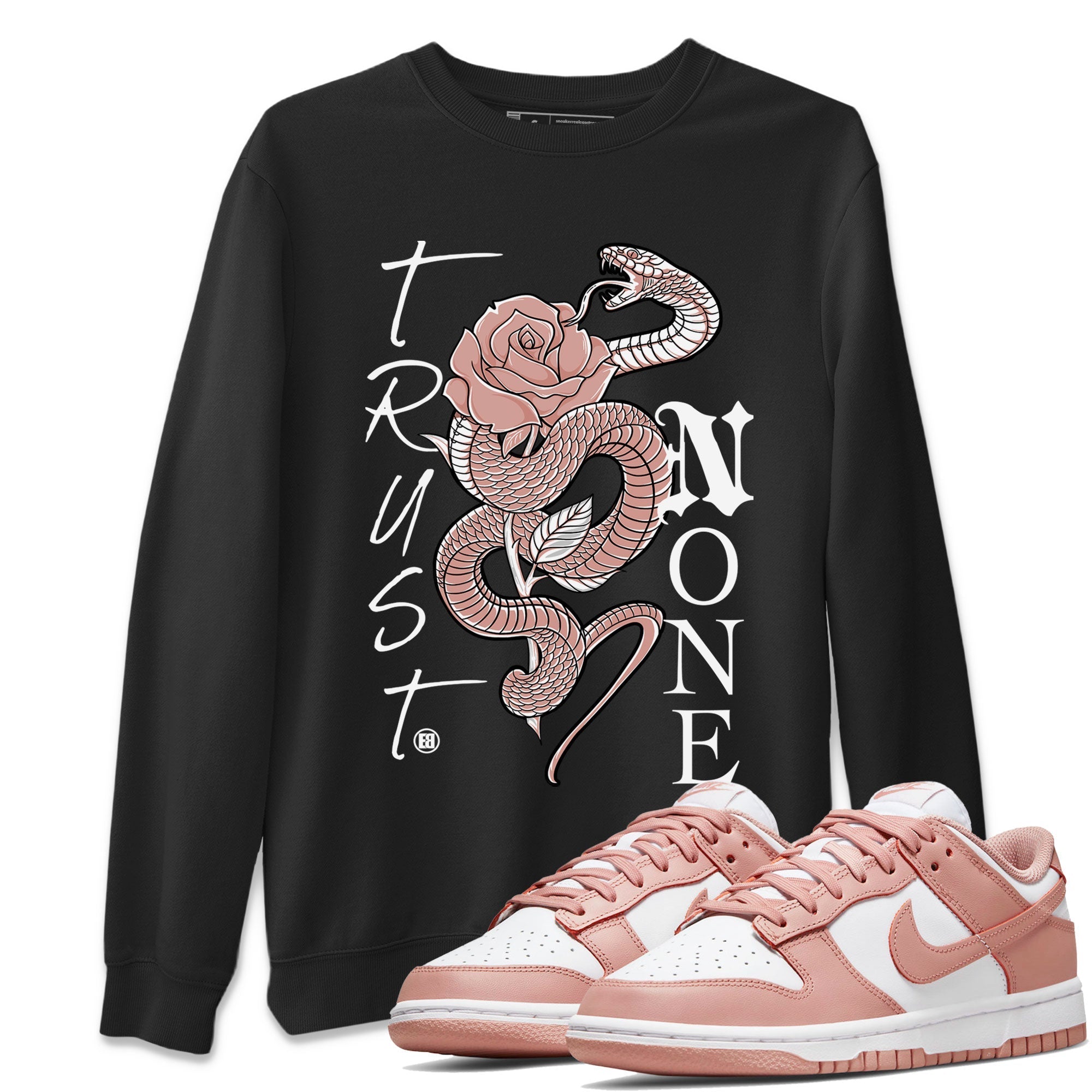 Trust None snkmatch Tee - Dunk Rose Whisper