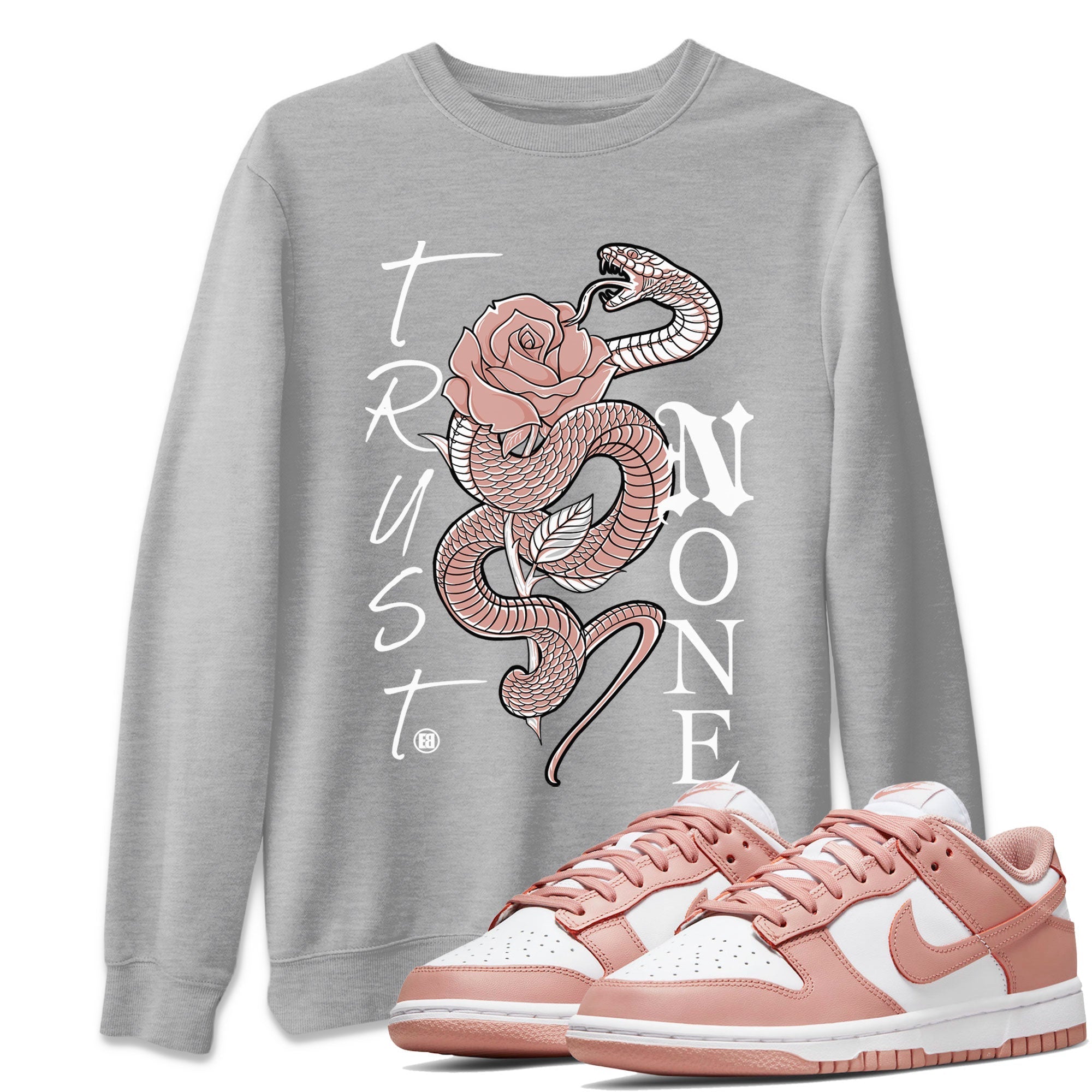 Trust None snkmatch Tee - Dunk Rose Whisper