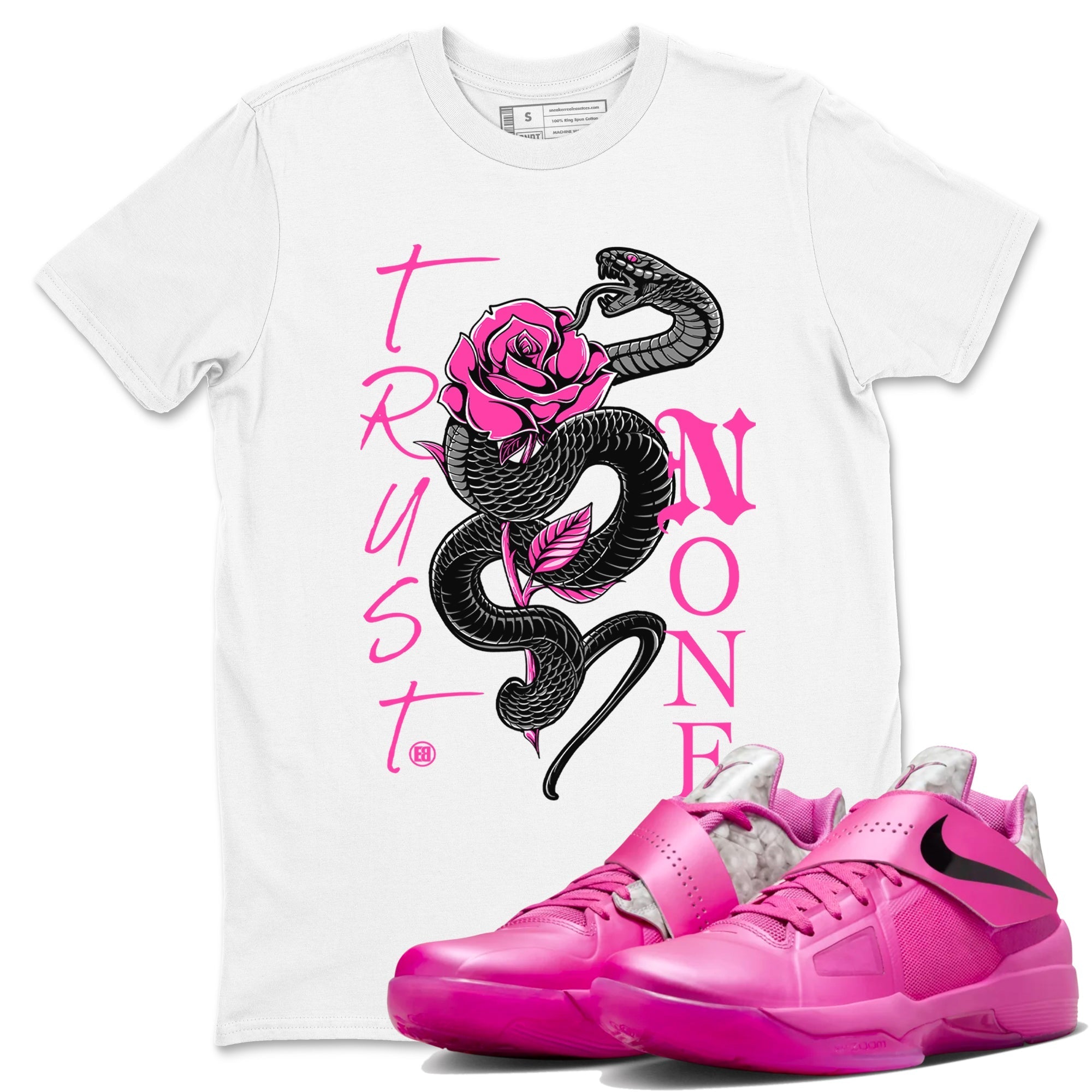 Trust None snkmatch Tees - Nike KD 4 Aunt Pearl