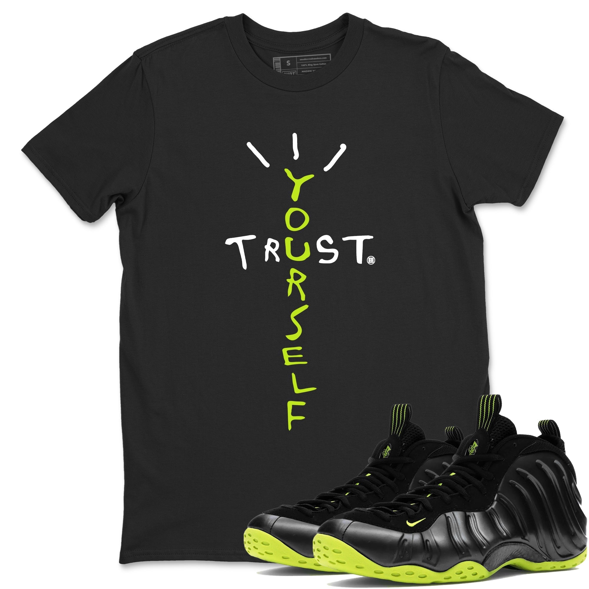 Trust Yourself snkmatch Tees - Air Foamposite One Black Volt