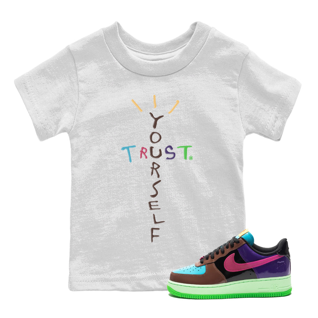 Trust Yourself Kids Tops - Air Force 1 Undefeated Fauna Brown