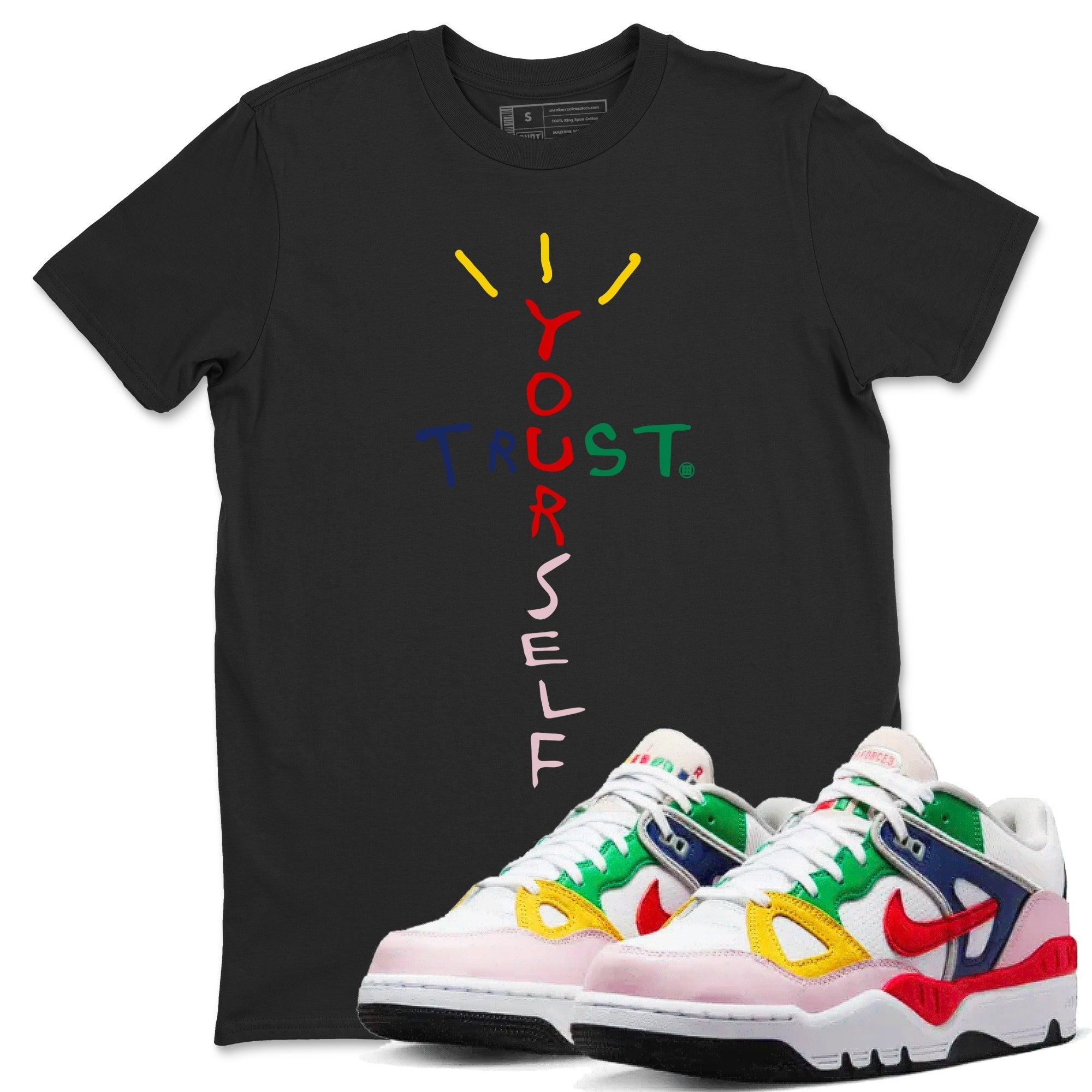 Trust Yourself snkmatch Tees - Air Force 3 Blue Void and Tour Yellow