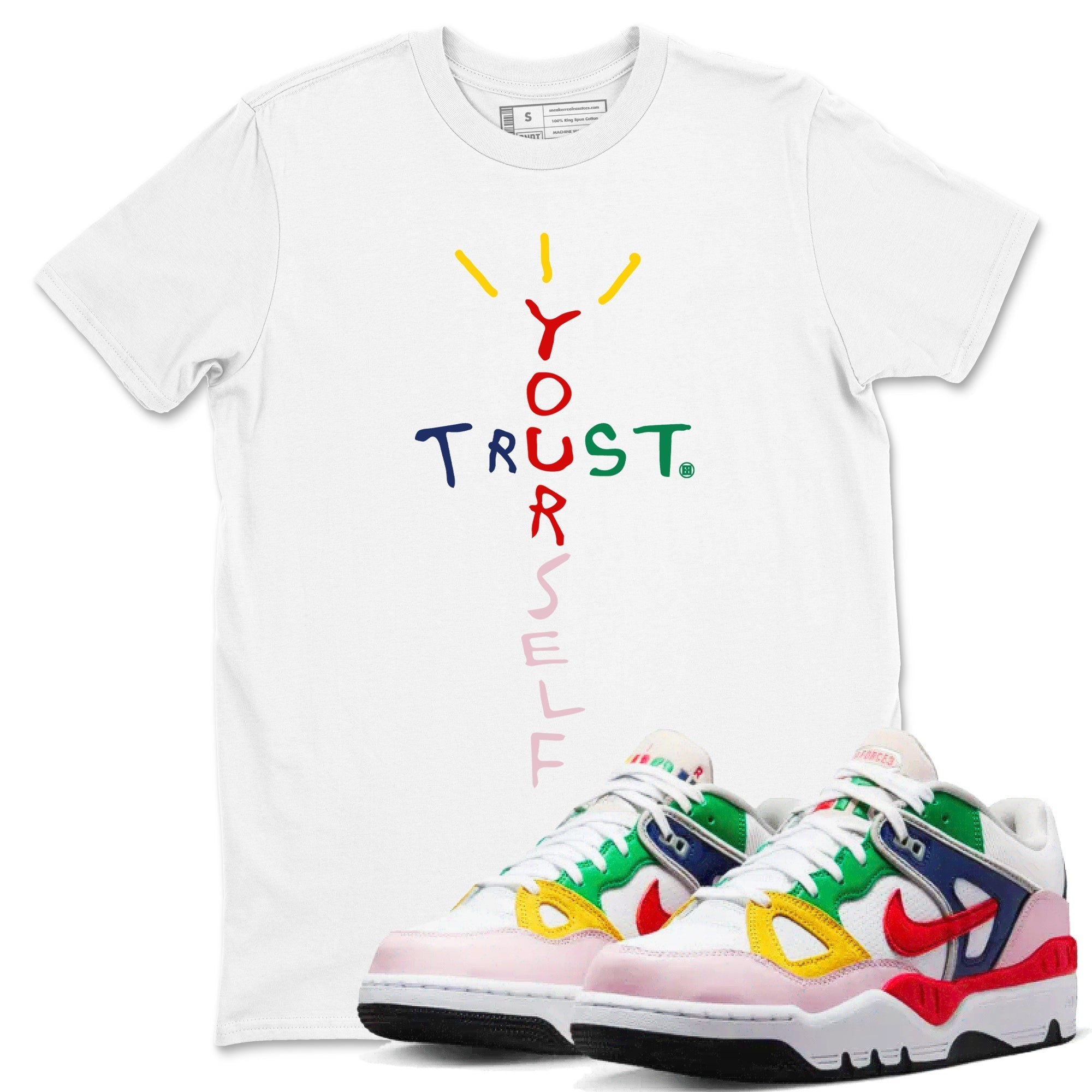 Trust Yourself snkmatch Tees - Air Force 3 Blue Void and Tour Yellow