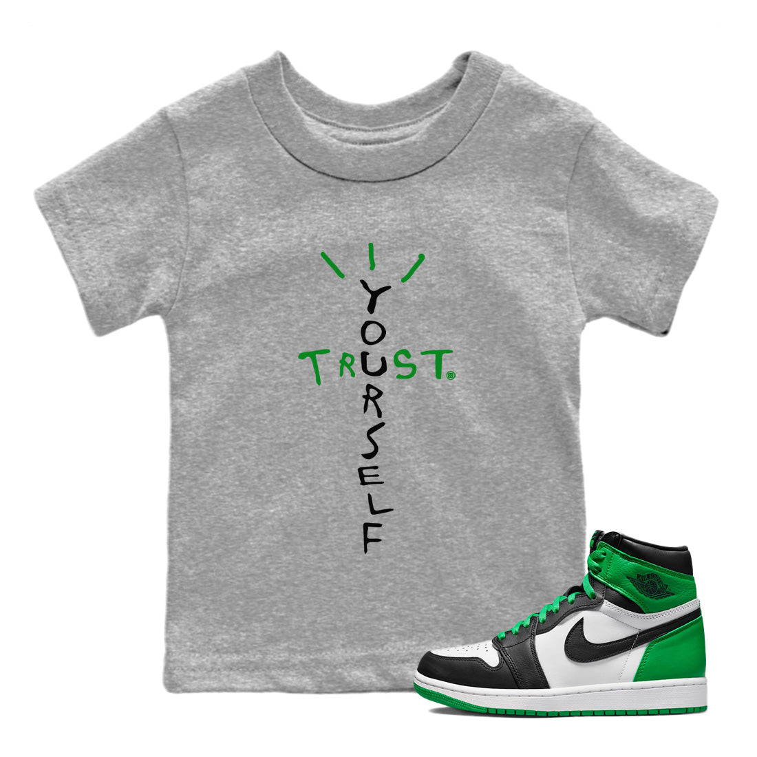 Trust Yourself Kids Tops - Air Jordan 1 Celtics