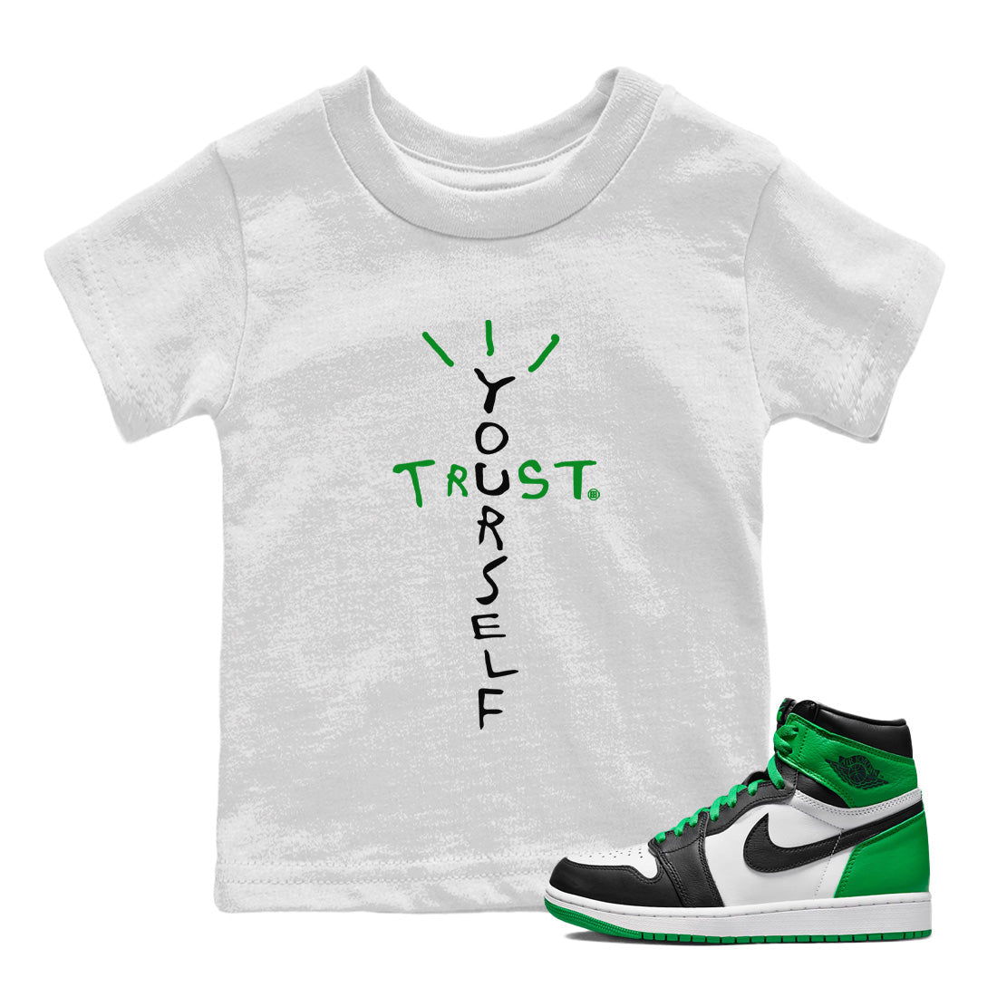 Trust Yourself Kids Tops - Air Jordan 1 Celtics