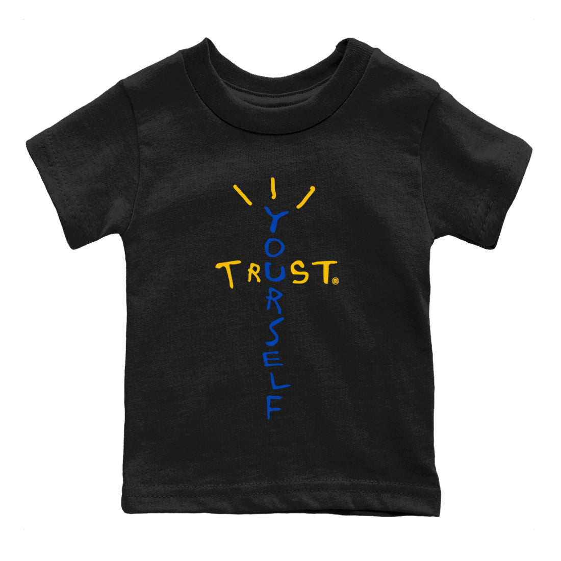 Trust Yourself Kids Tops - Air Jordan 1 Game Royal Varsity Maize