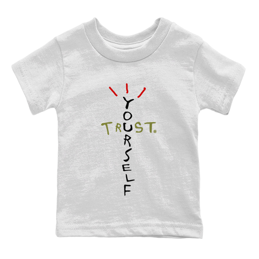 Trust Yourself Kids Tops - Air Jordan 1 Travis Scott Olive