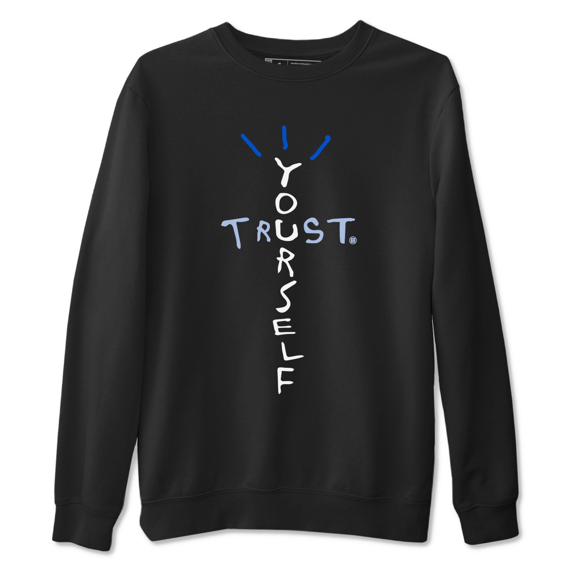 Trust Yourself snkmatch Tees - Air Jordan 11 Black and Varsity Royal