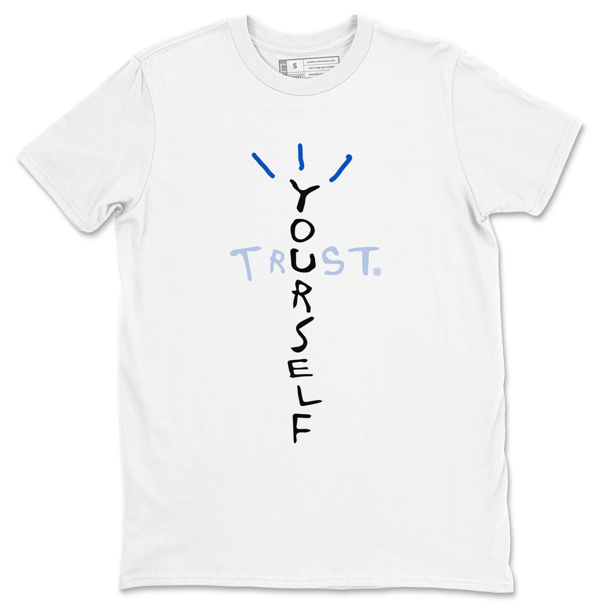 Trust Yourself snkmatch Tees - Air Jordan 11 Black and Varsity Royal