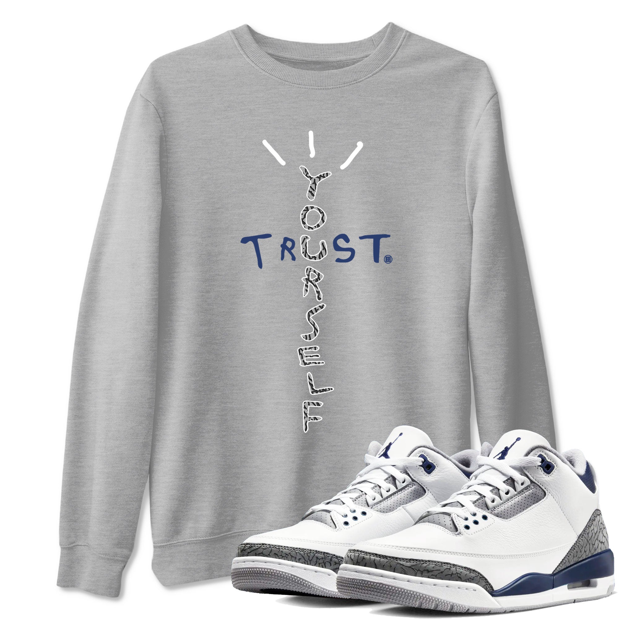 Trust Yourself snkmatch Tees - Air Jordan 3 Midnight Navy 2023