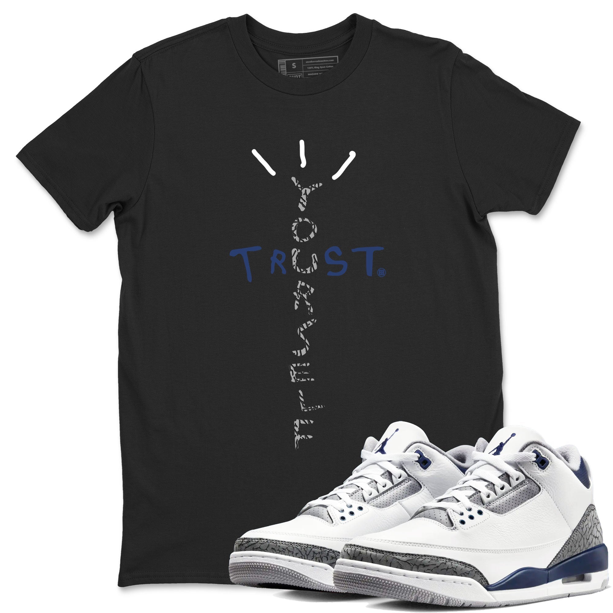 Trust Yourself snkmatch Tees - Air Jordan 3 Midnight Navy 2023