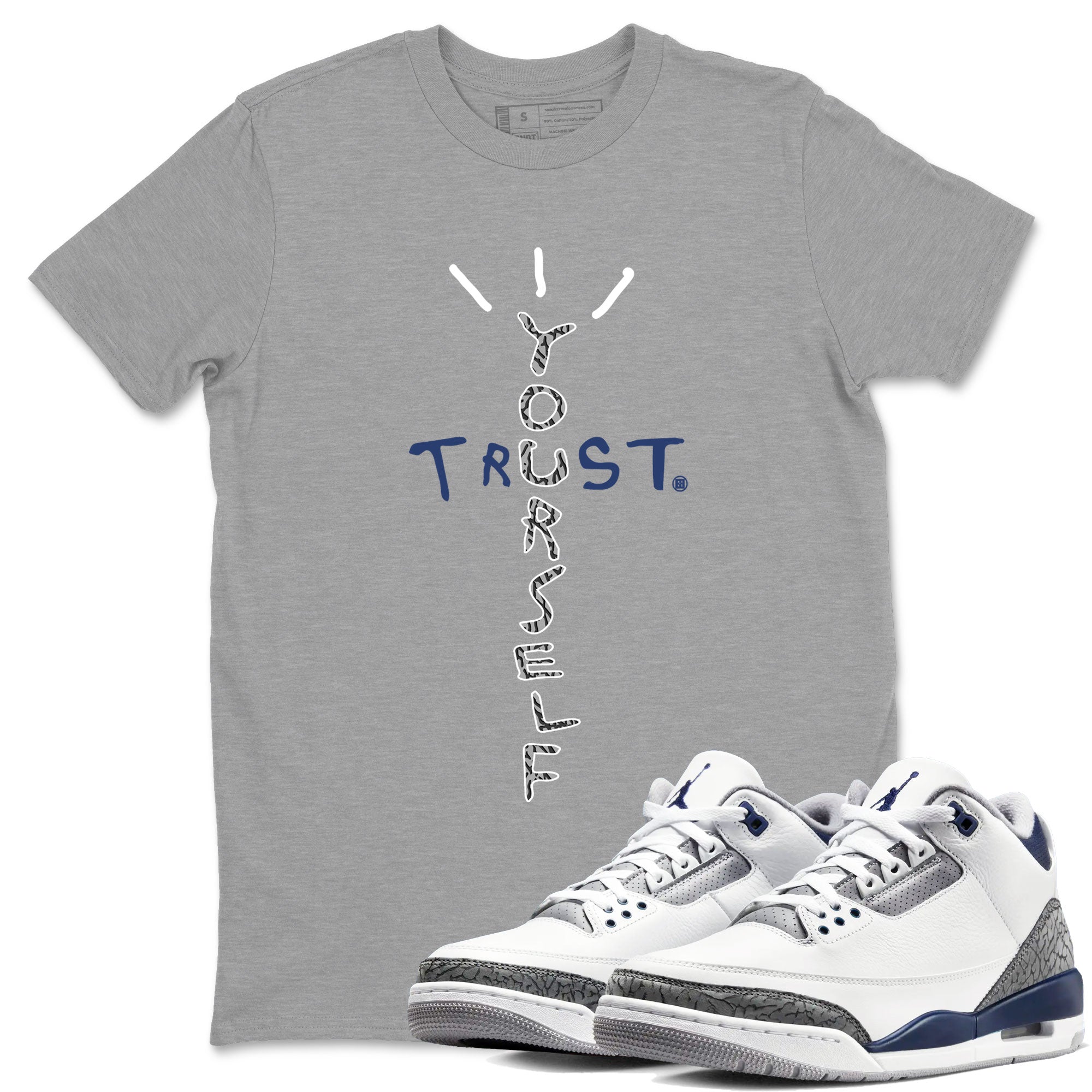 Trust Yourself snkmatch Tees - Air Jordan 3 Midnight Navy 2023