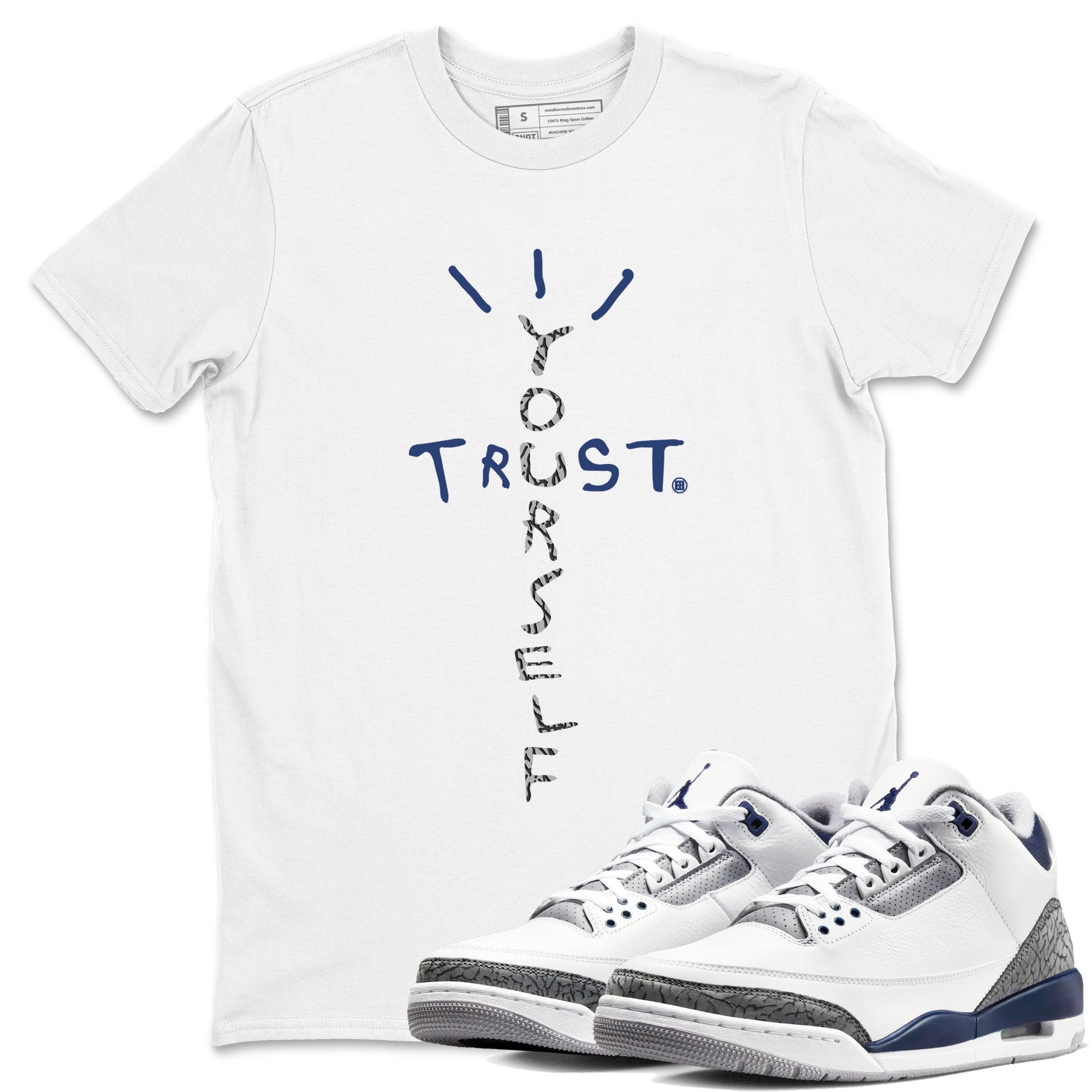 Trust Yourself snkmatch Tees - Air Jordan 3 Midnight Navy 2023