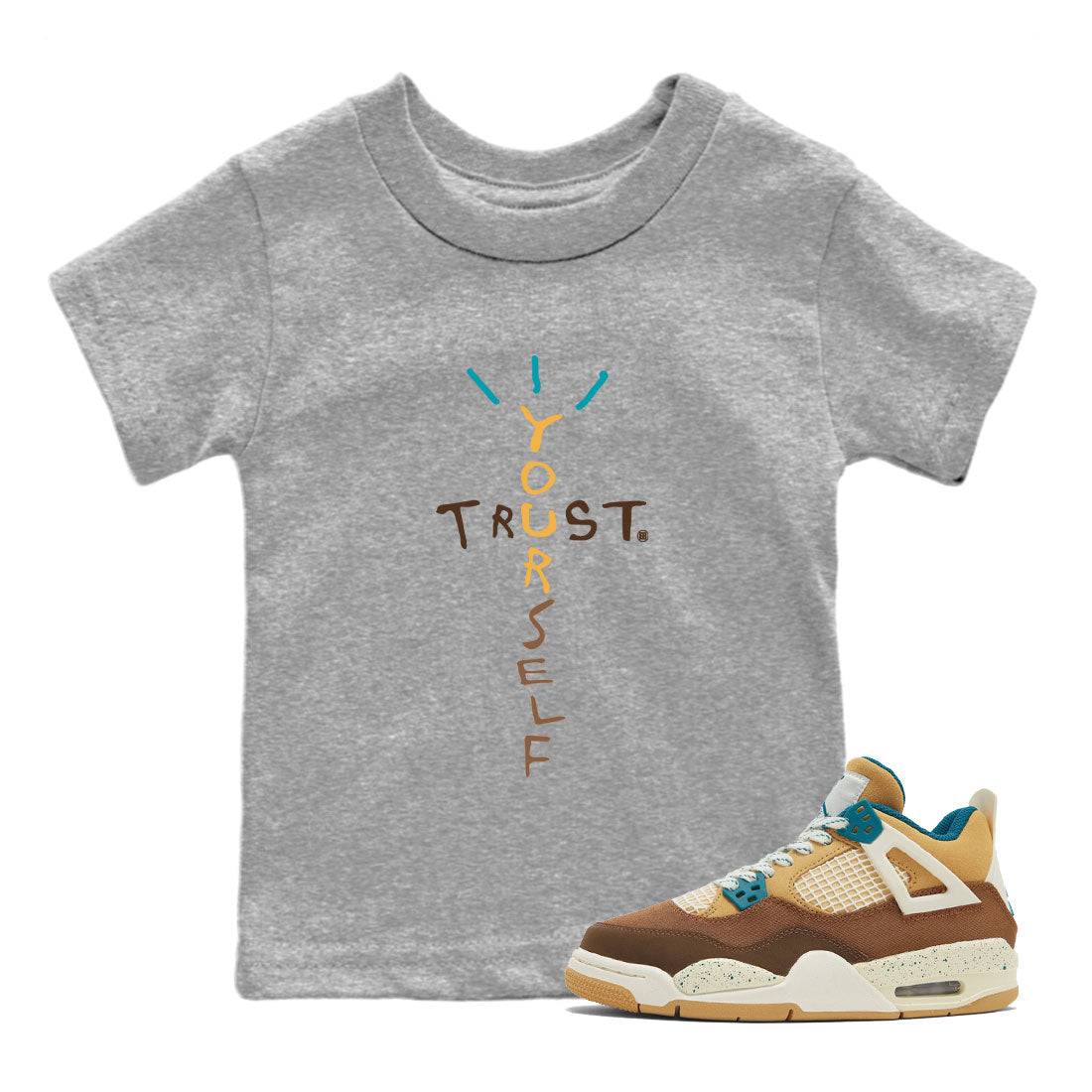Trust Yourself snkmatch Tee Kids - Air Jordan 4 Cacao Wow