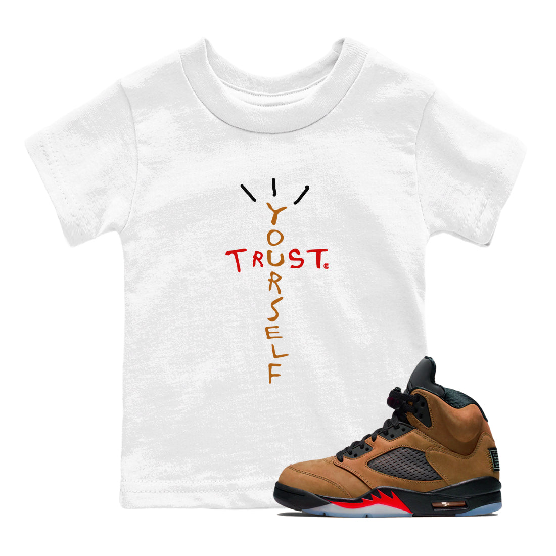 Trust Yourself snkmatch Tees Kids - Air Jordan 5 Archaeo Brown